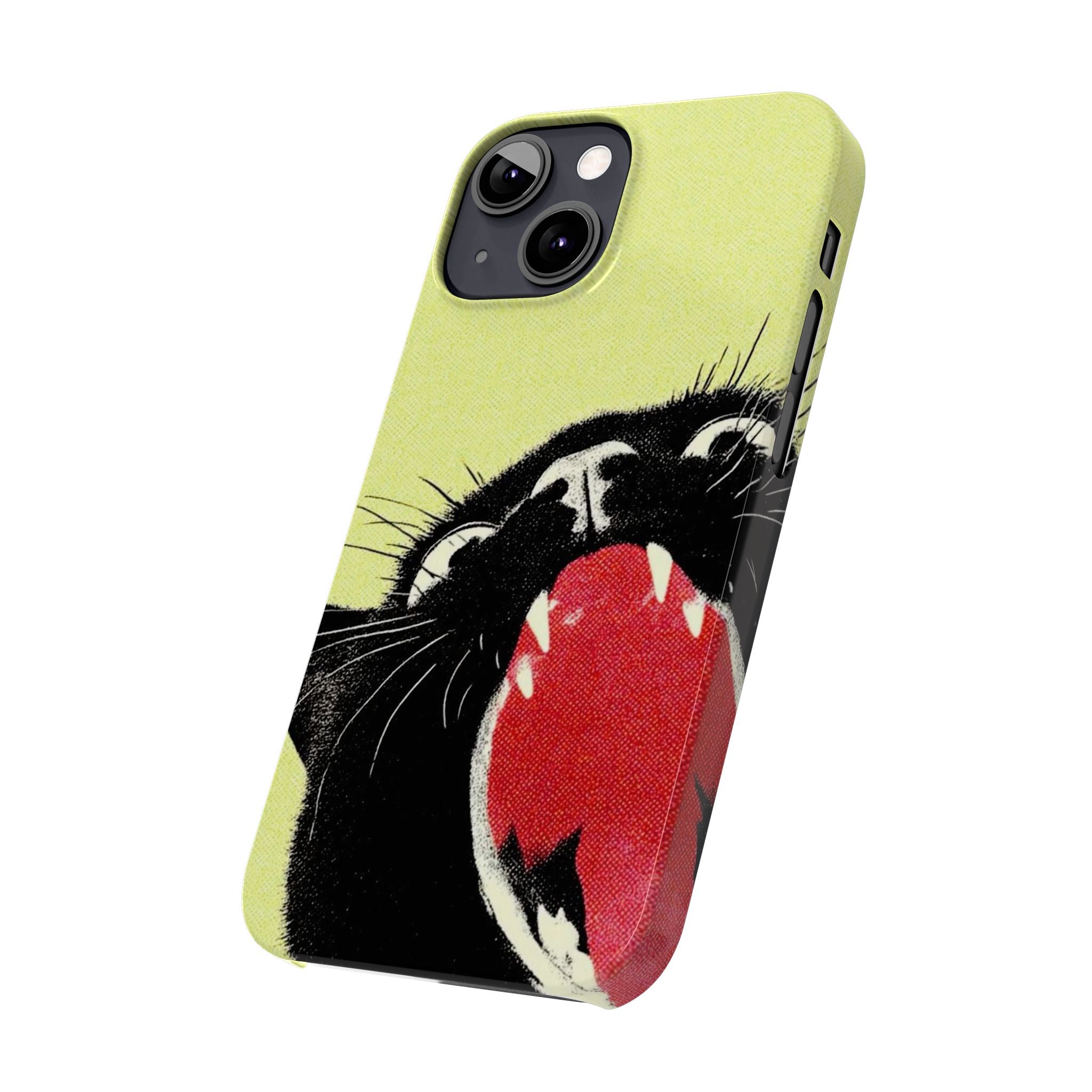 Black Cat Cute Retro Kitty Phone Cover