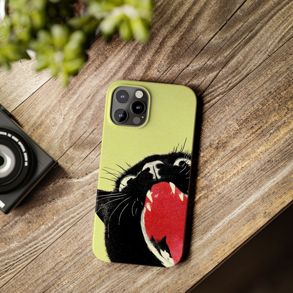 Black Cat Cute Retro Kitty Phone Cover