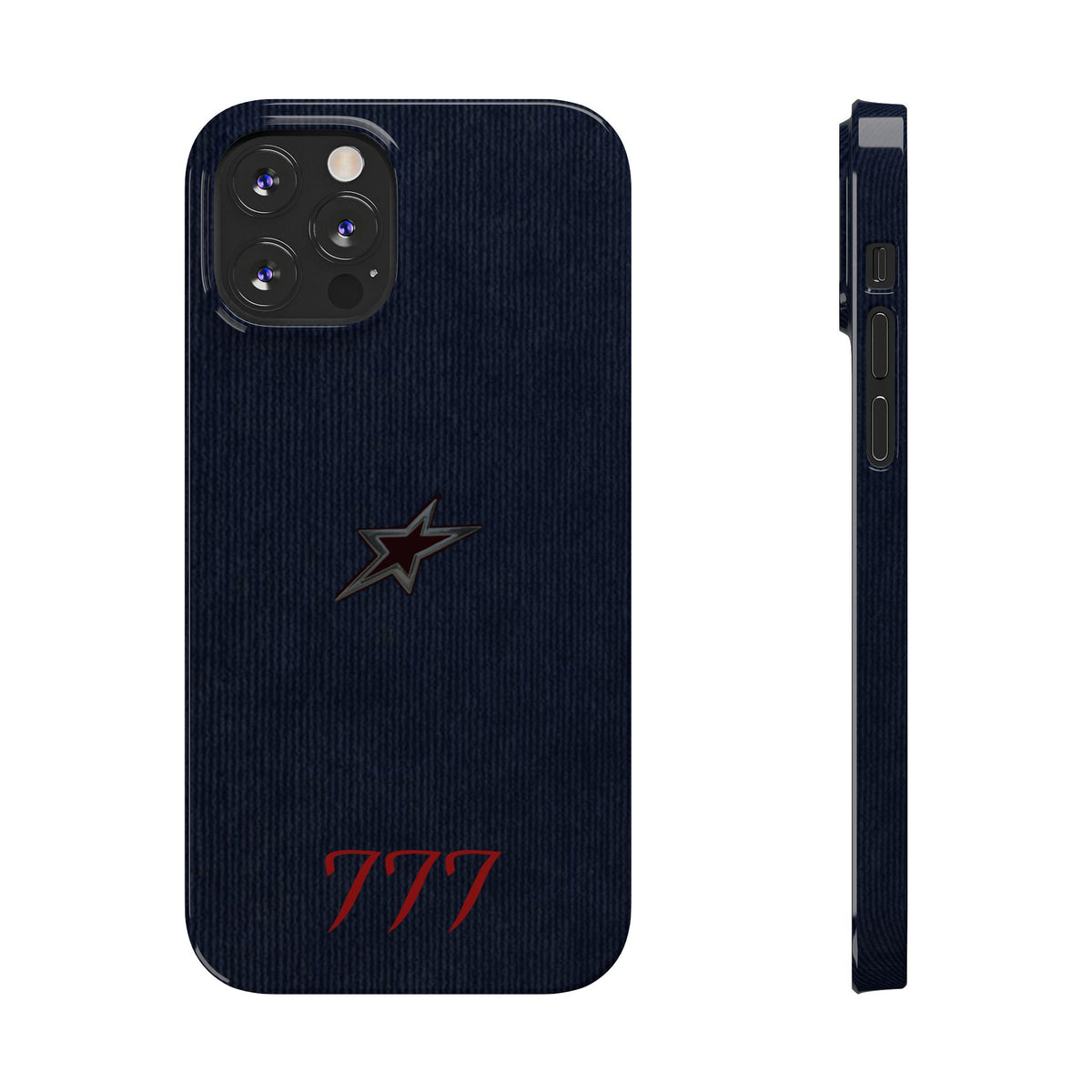 Navy Star Accent with Red 777 Monogram