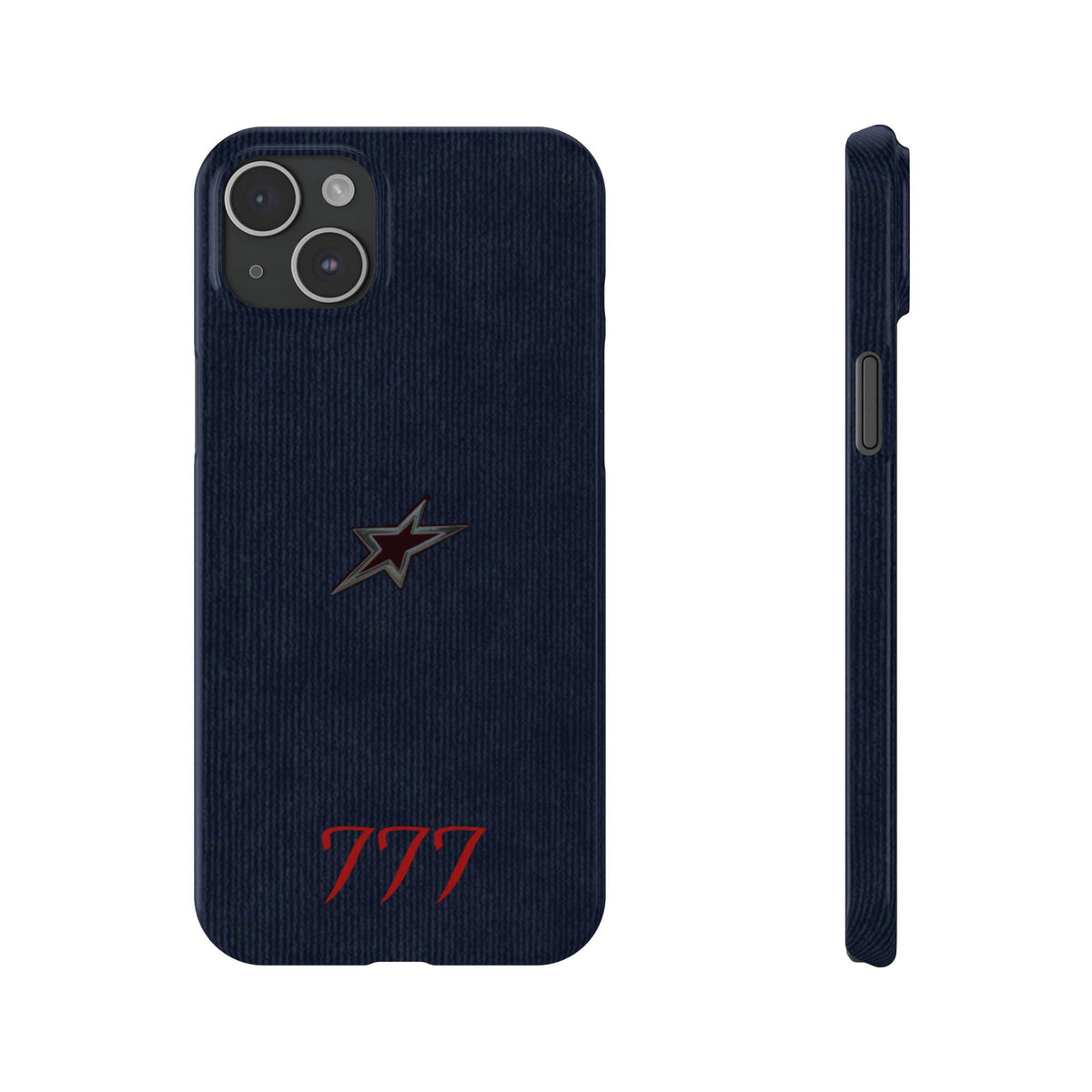 Navy Star Accent with Red 777 Monogram