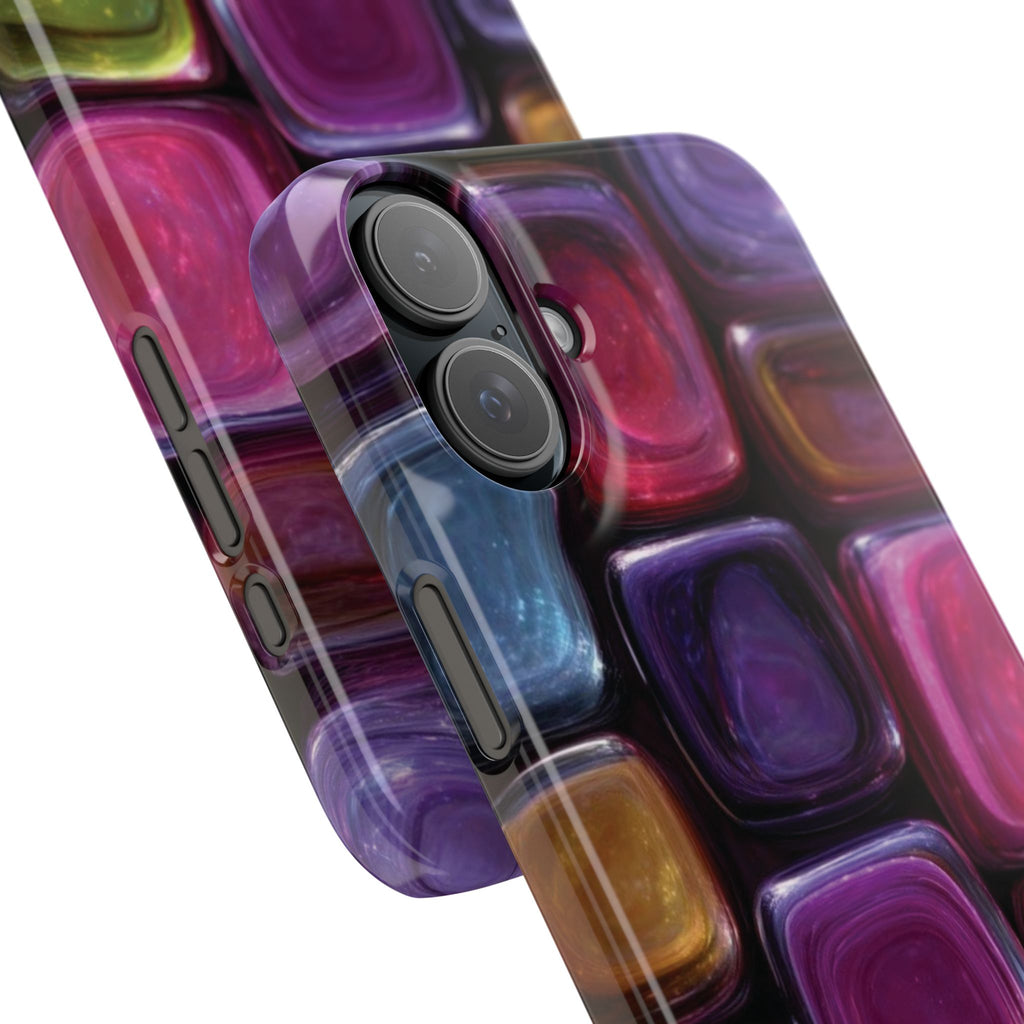 Slim Phone Case — Colorful Abstract Paint Palette Design