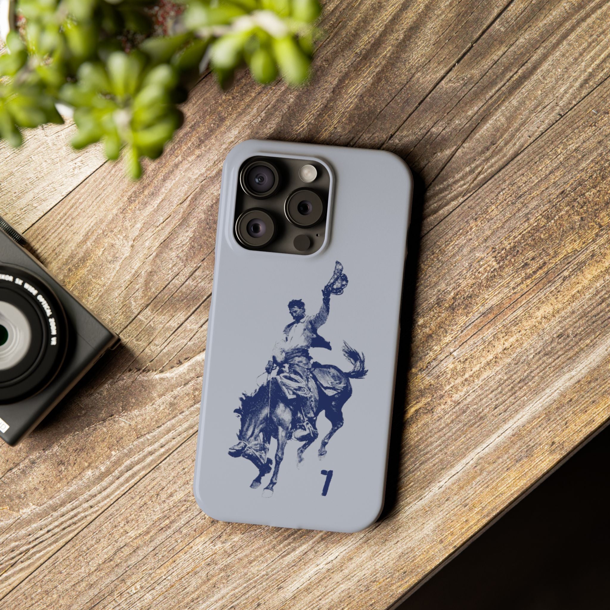 Vintage Rodeo Cowboy Illustration Slim Protective Case