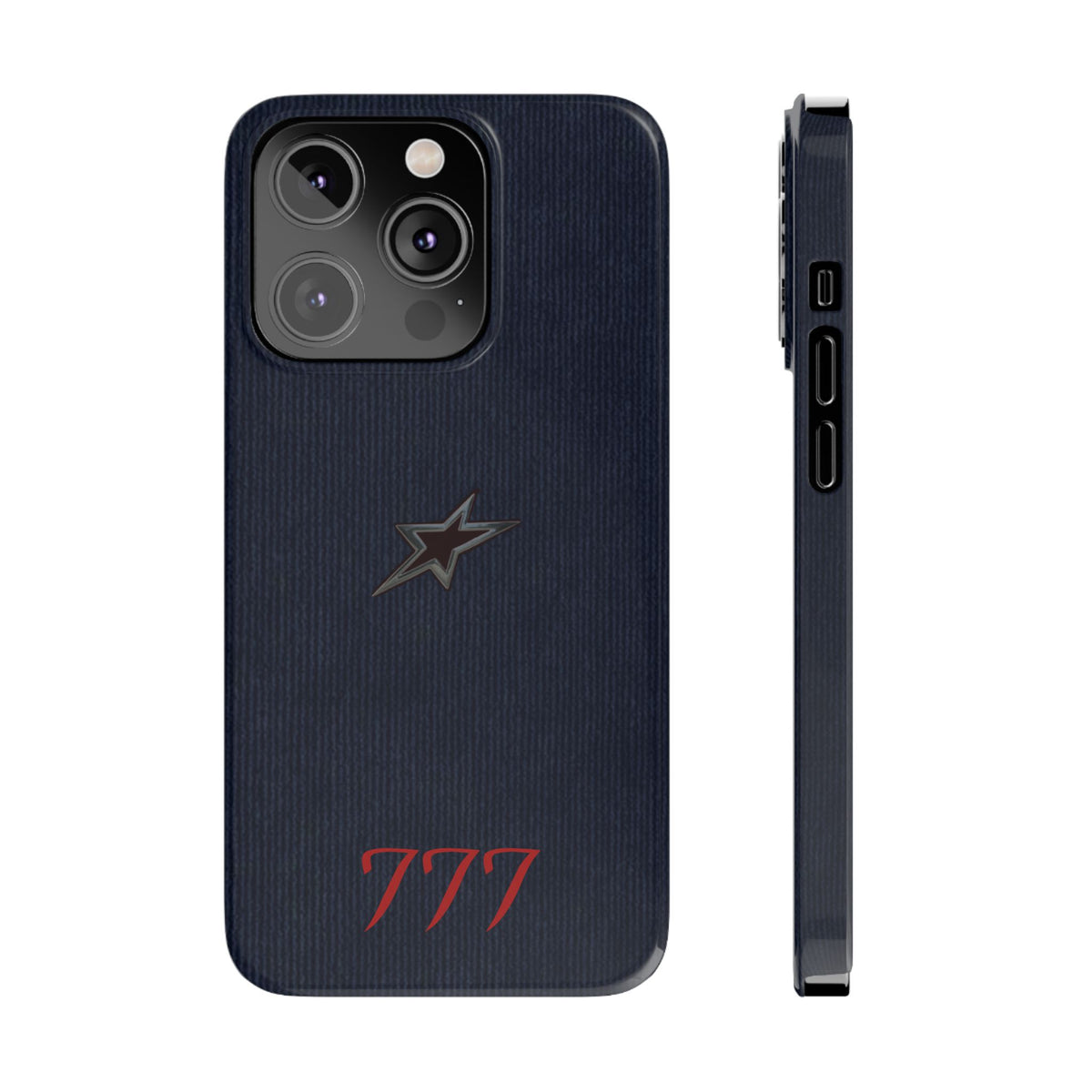 Navy Star Accent with Red 777 Monogram