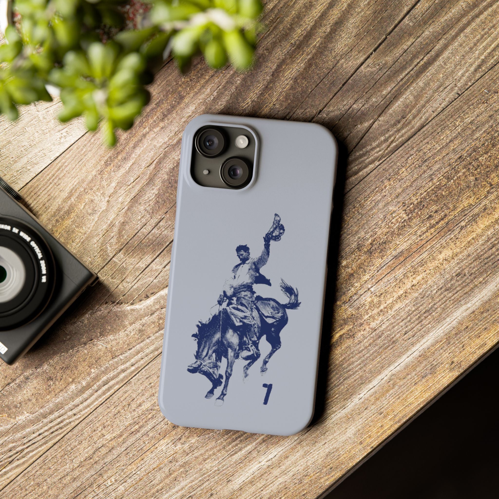 Vintage Rodeo Cowboy Illustration Slim Protective Case