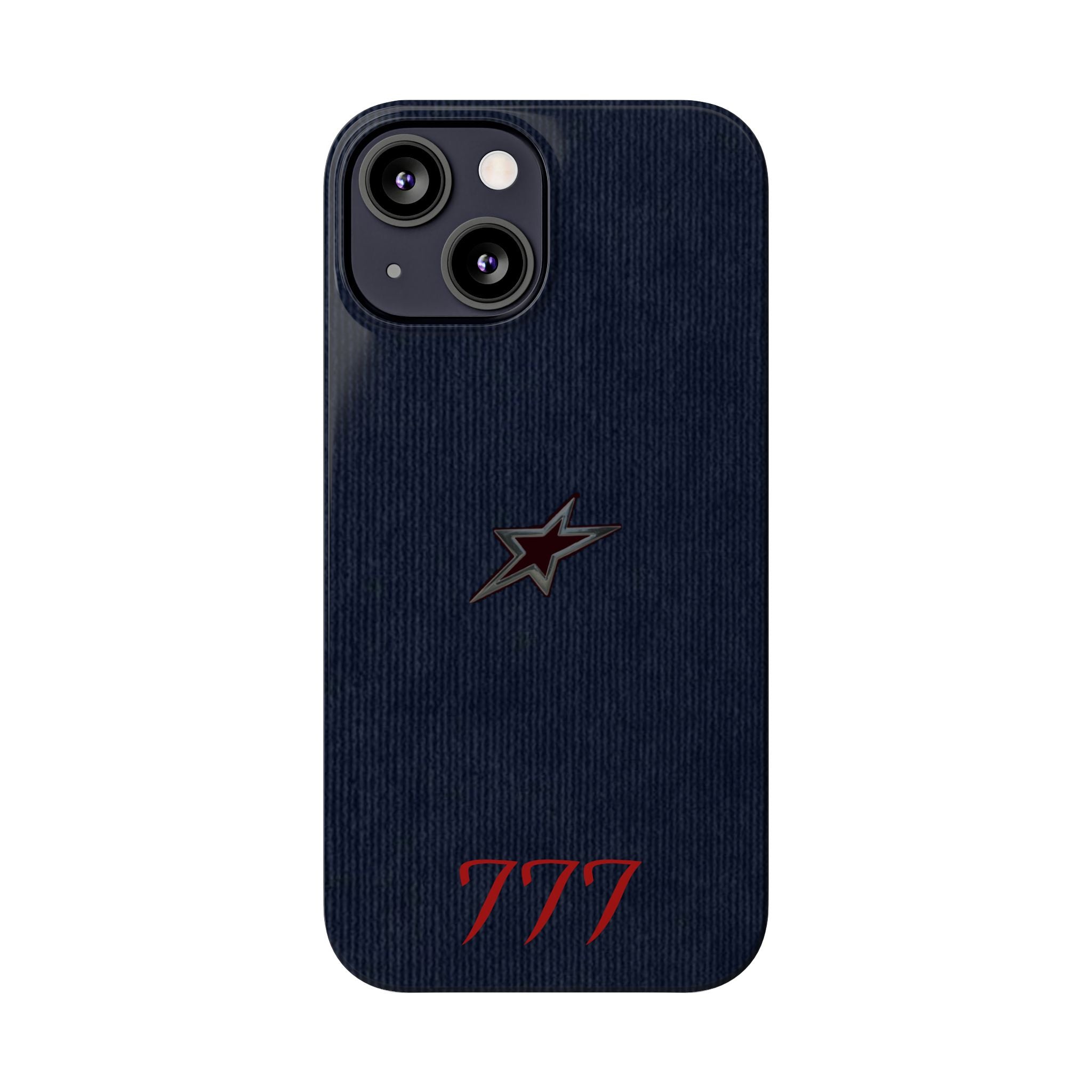 Navy Star Accent with Red 777 Monogram