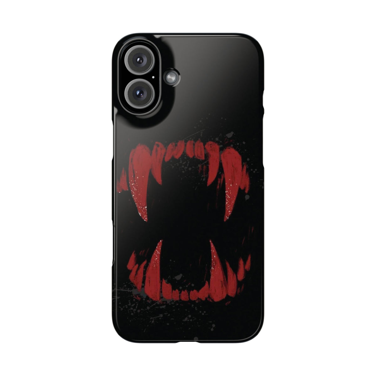 Vampire Fangs Slim Phone Case — Gothic Red Bite Design