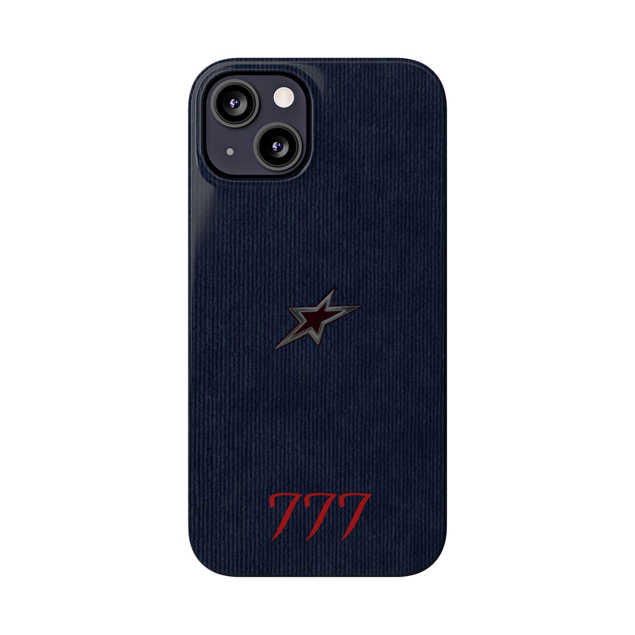 Navy Star Accent with Red 777 Monogram