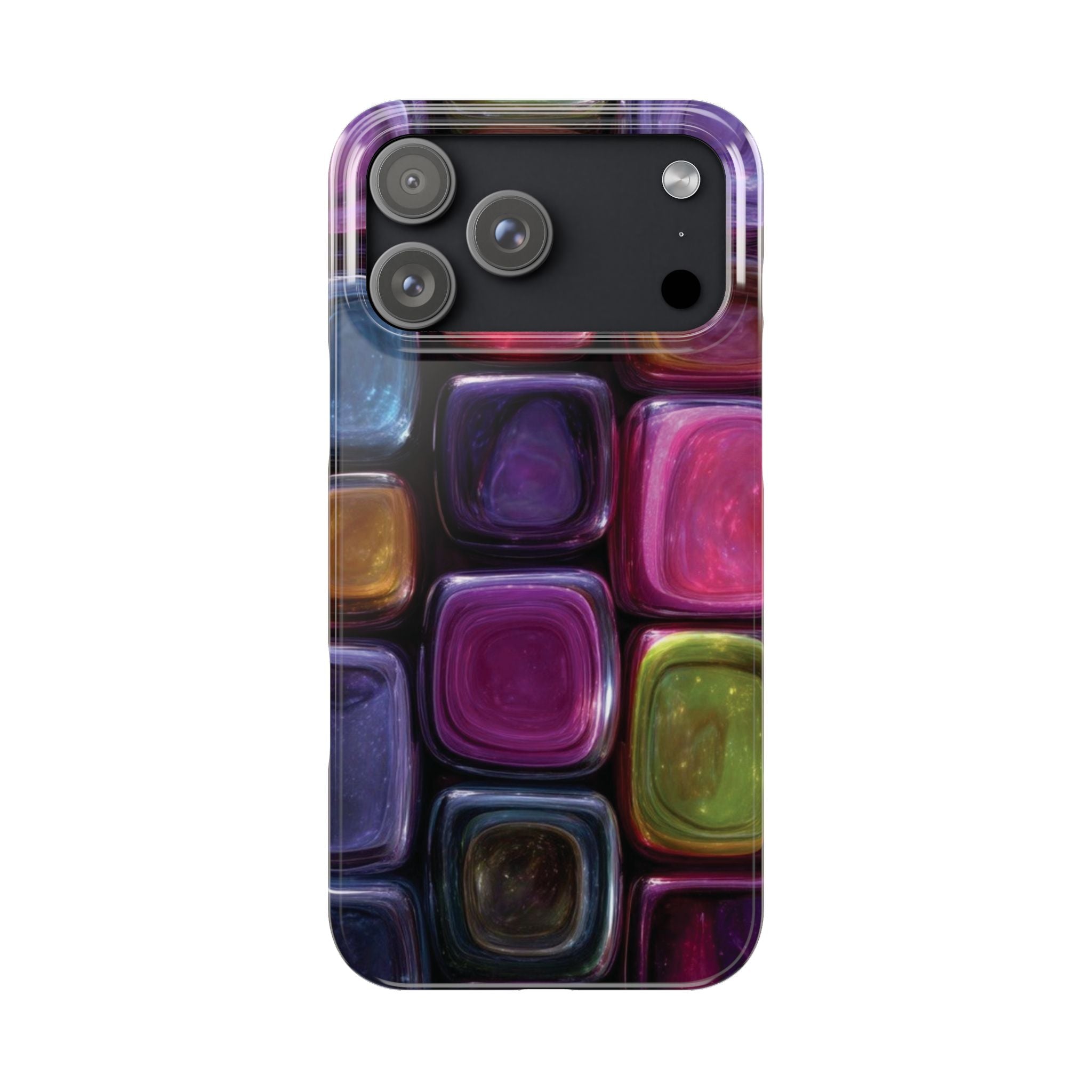 Slim Phone Case — Colorful Abstract Paint Palette Design
