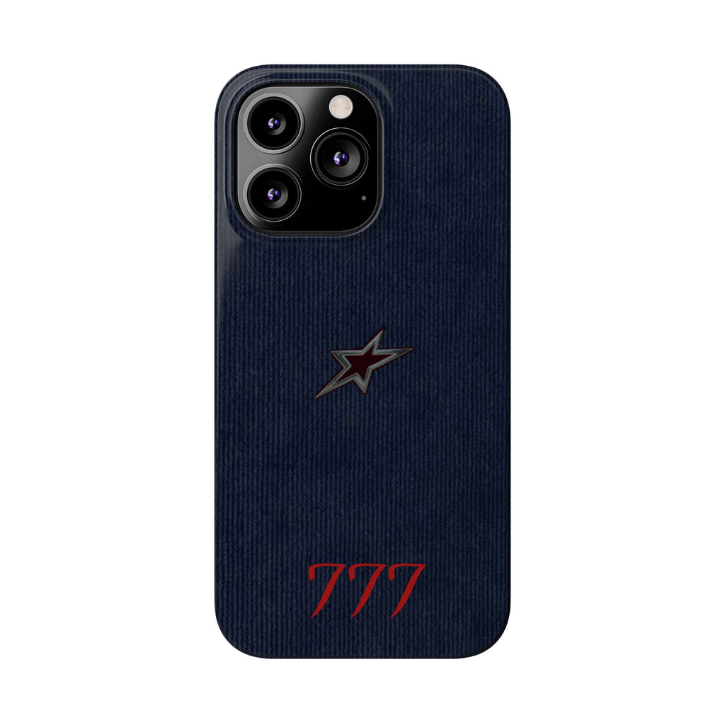 Navy Star Accent with Red 777 Monogram