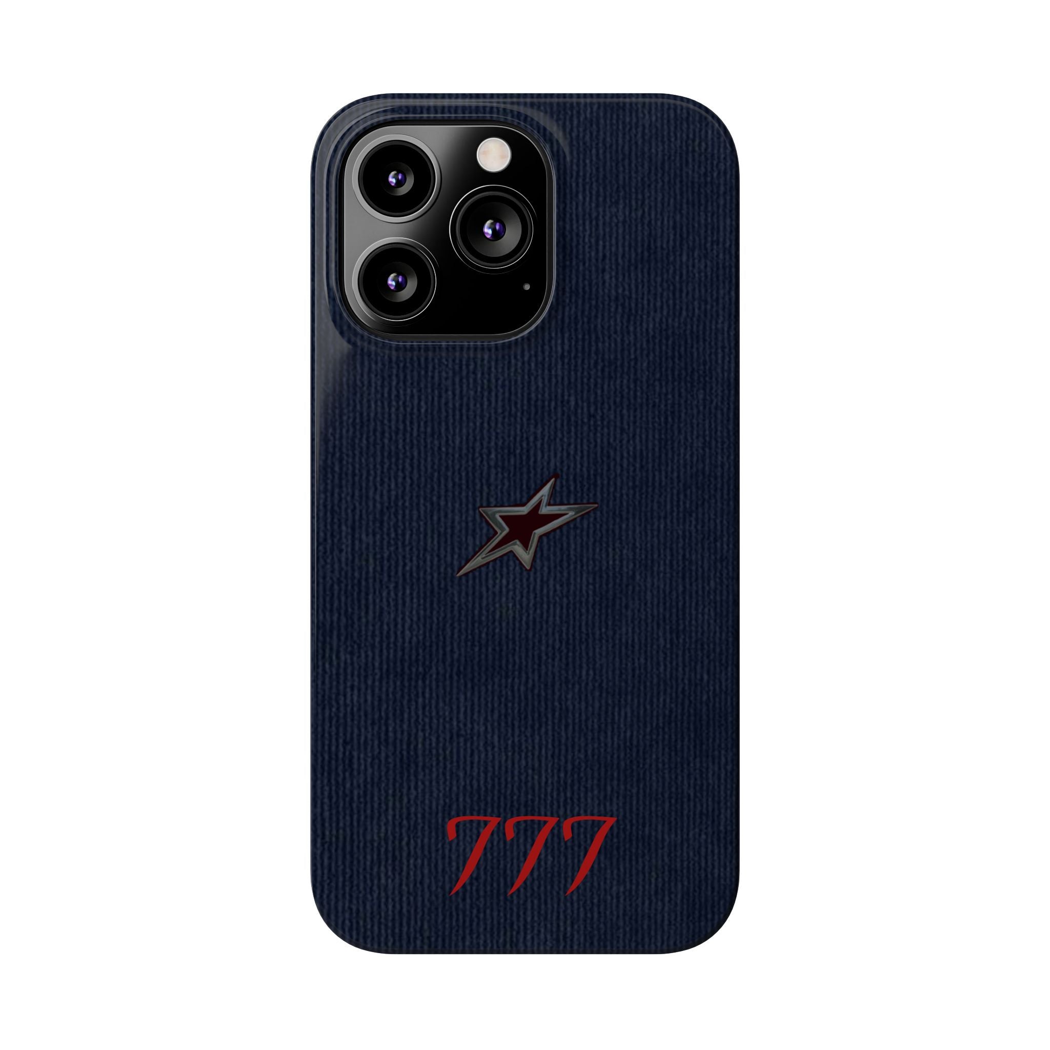 Navy Star Accent with Red 777 Monogram