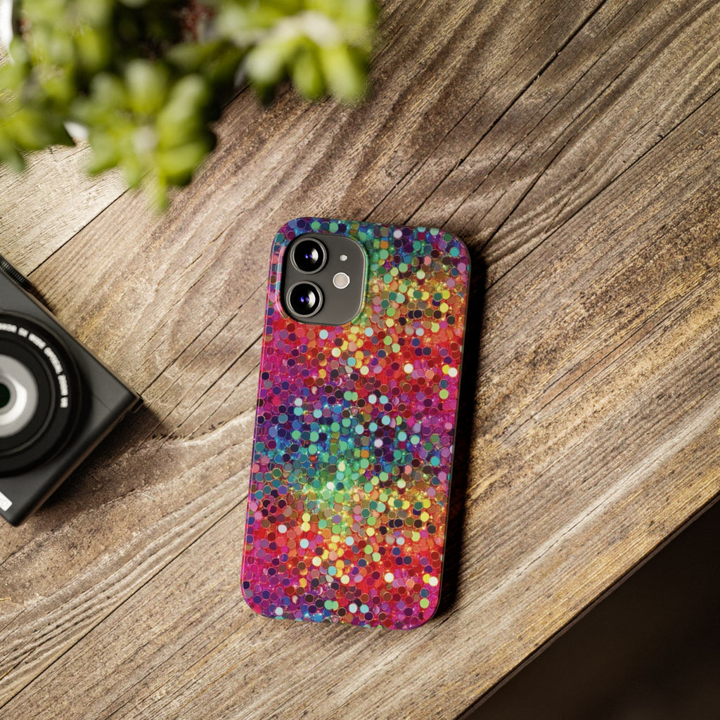 Colorful Glitter Confetti Dot Galaxy Pattern