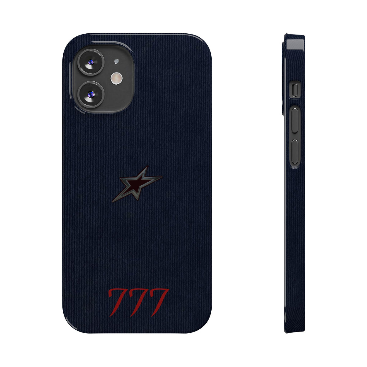 Navy Star Accent with Red 777 Monogram