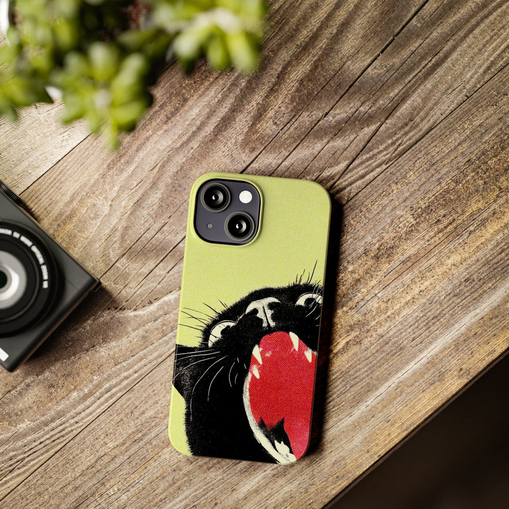 Black Cat Cute Retro Kitty Phone Cover