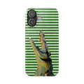 Alligator Stripes Slim Phone Case — Green Striped Gator Design