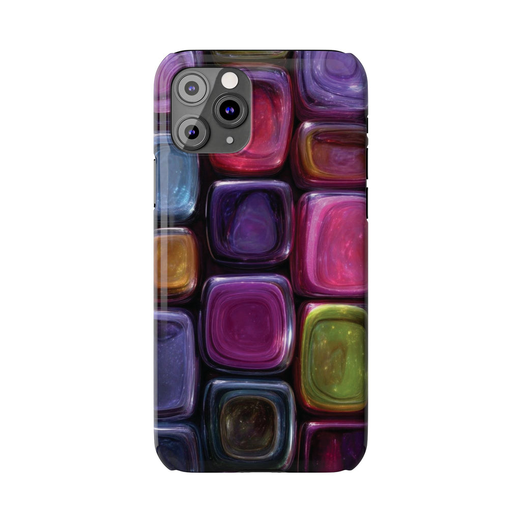 Slim Phone Case — Colorful Abstract Paint Palette Design