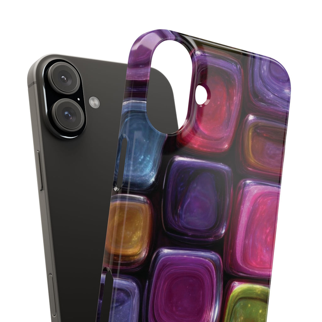 Slim Phone Case — Colorful Abstract Paint Palette Design