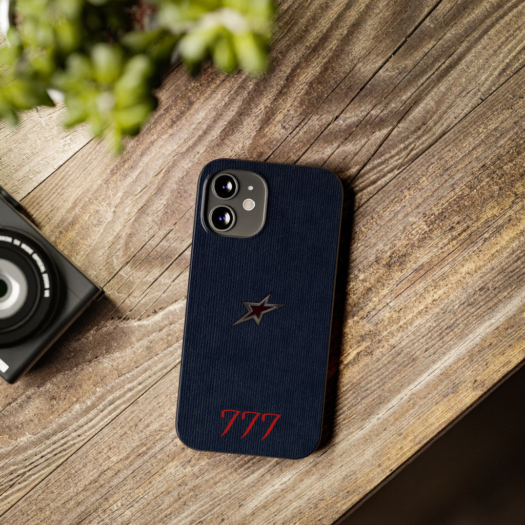 Navy Star Accent with Red 777 Monogram