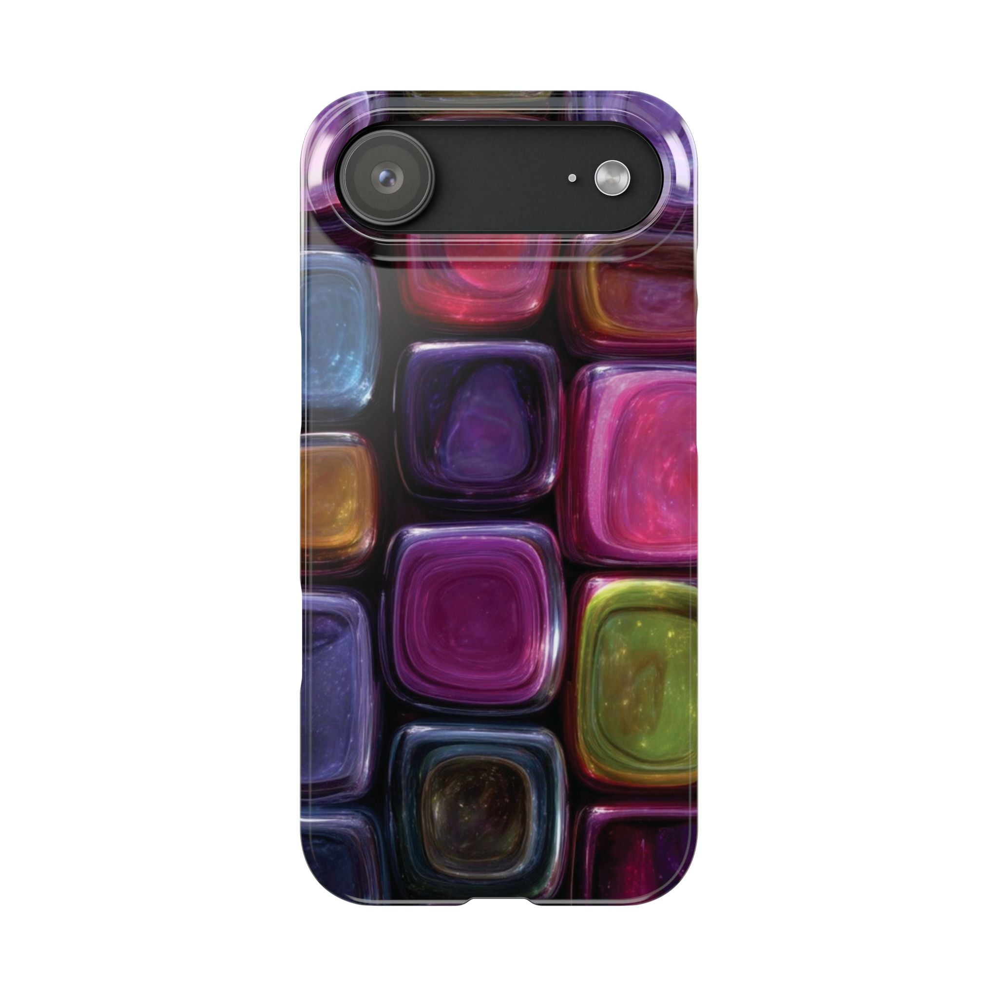Slim Phone Case — Colorful Abstract Paint Palette Design