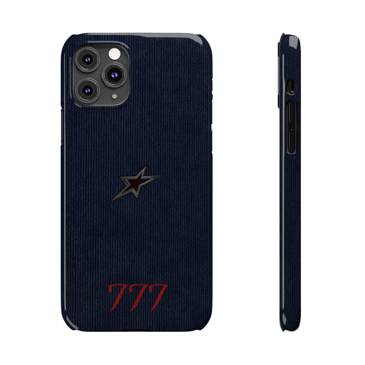 Navy Star Accent with Red 777 Monogram