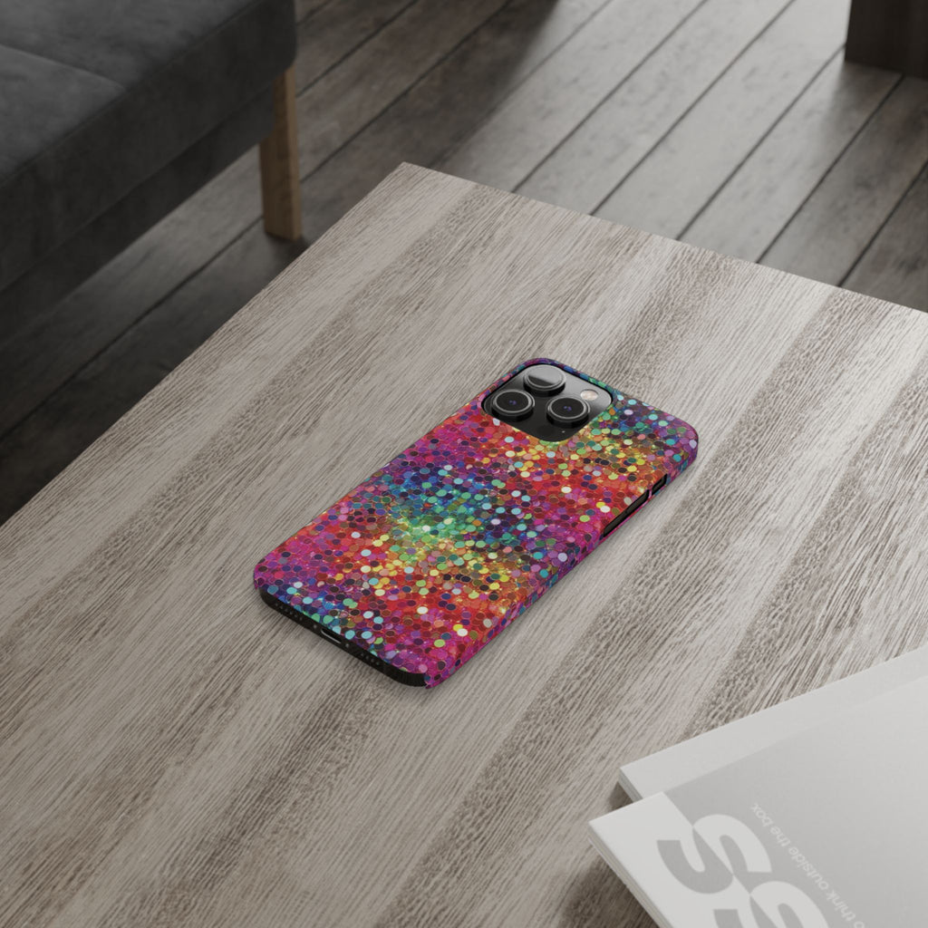 Colorful Glitter Confetti Dot Galaxy Pattern