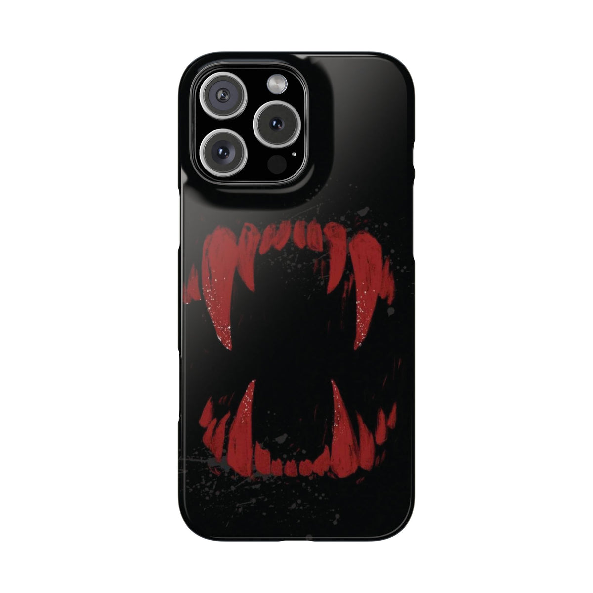 Vampire Fangs Slim Phone Case — Gothic Red Bite Design