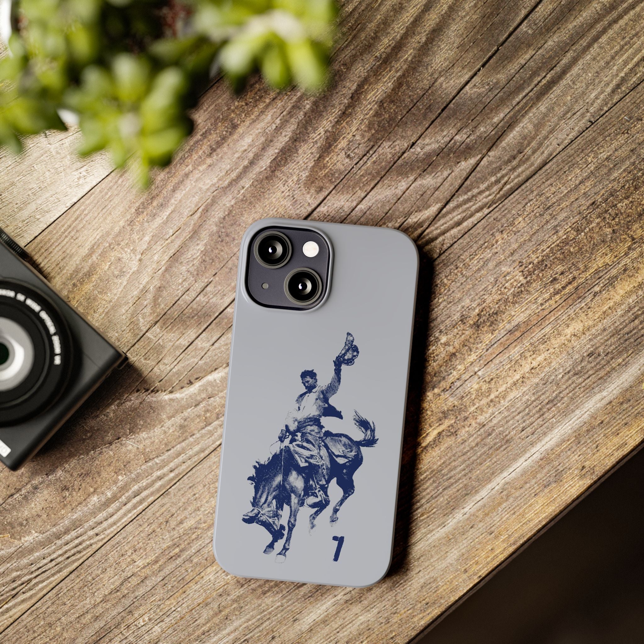 Vintage Rodeo Cowboy Illustration Slim Protective Case