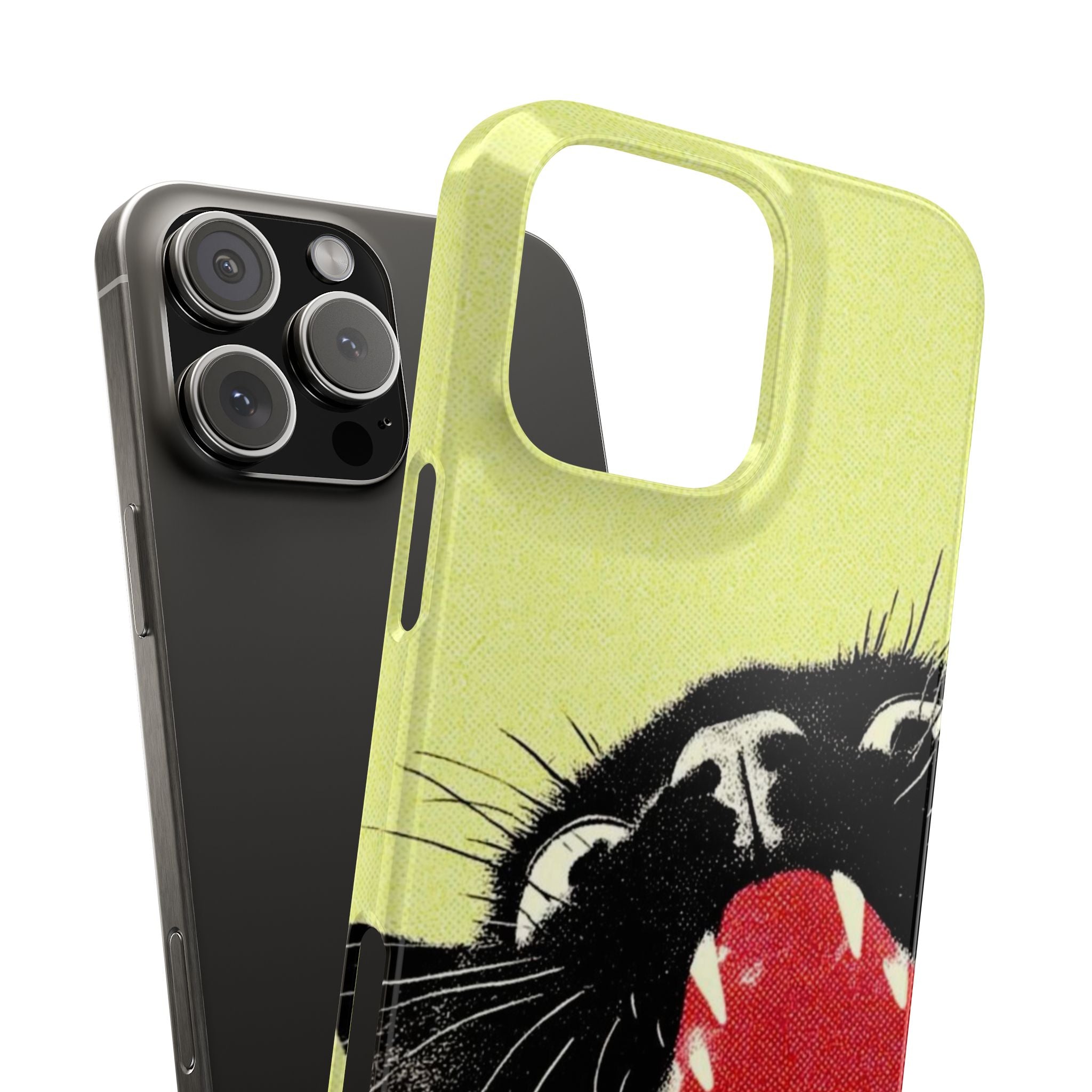 Black Cat Cute Retro Kitty Phone Cover