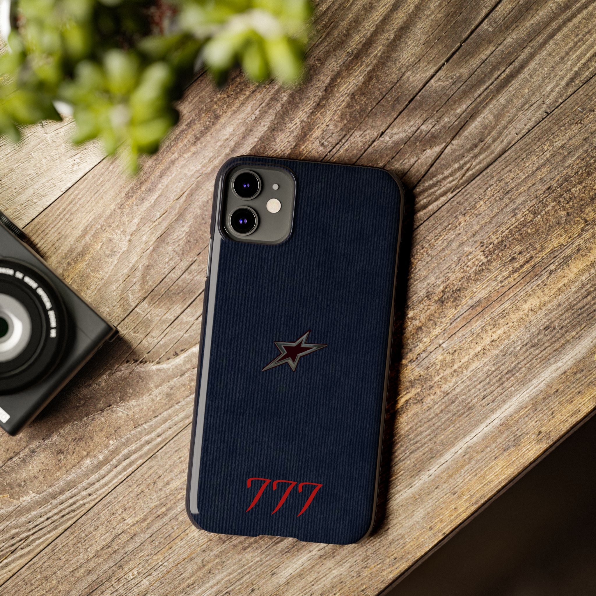 Navy Star Accent with Red 777 Monogram