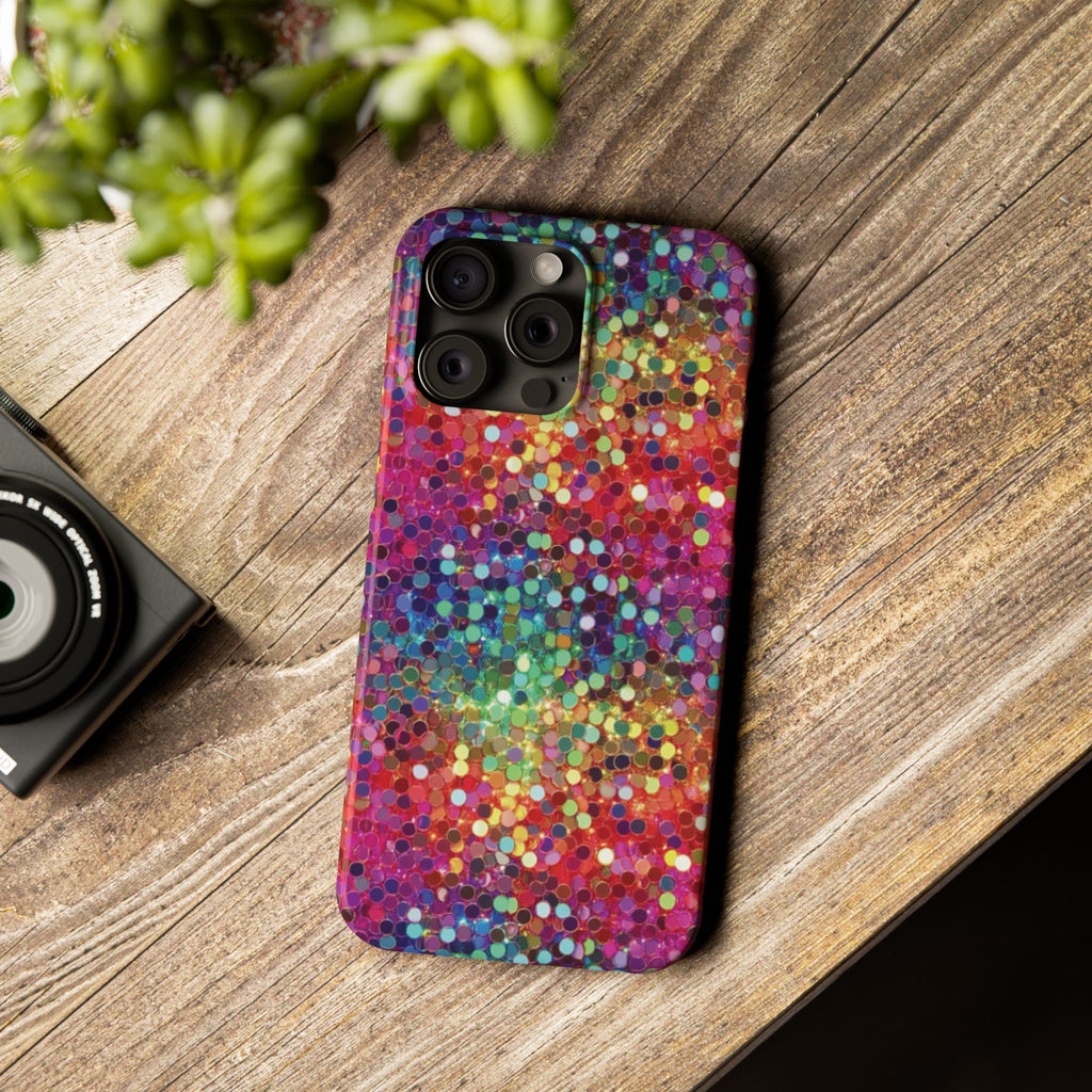 Colorful Glitter Confetti Dot Galaxy Pattern