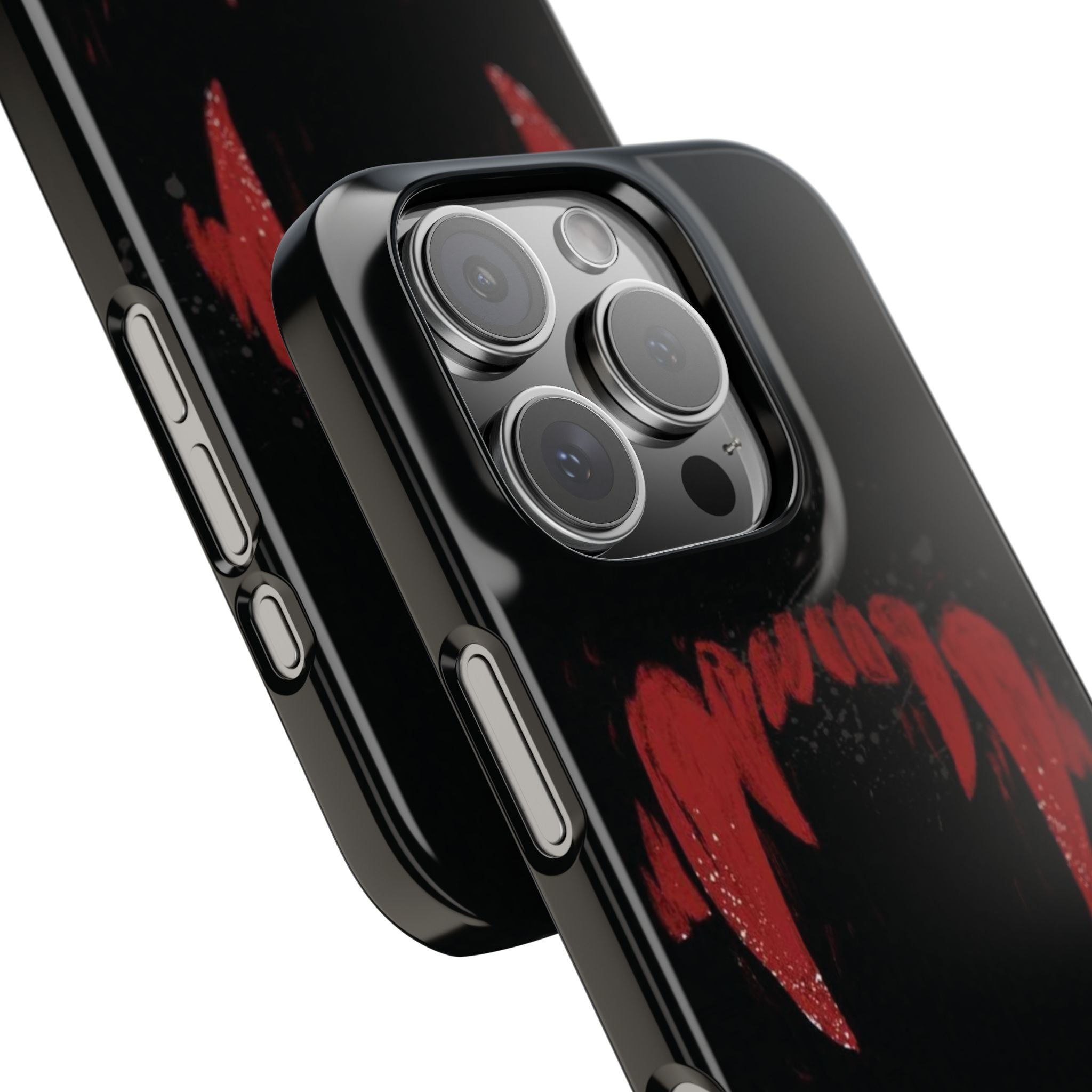 Vampire Fangs Slim Phone Case — Gothic Red Bite Design