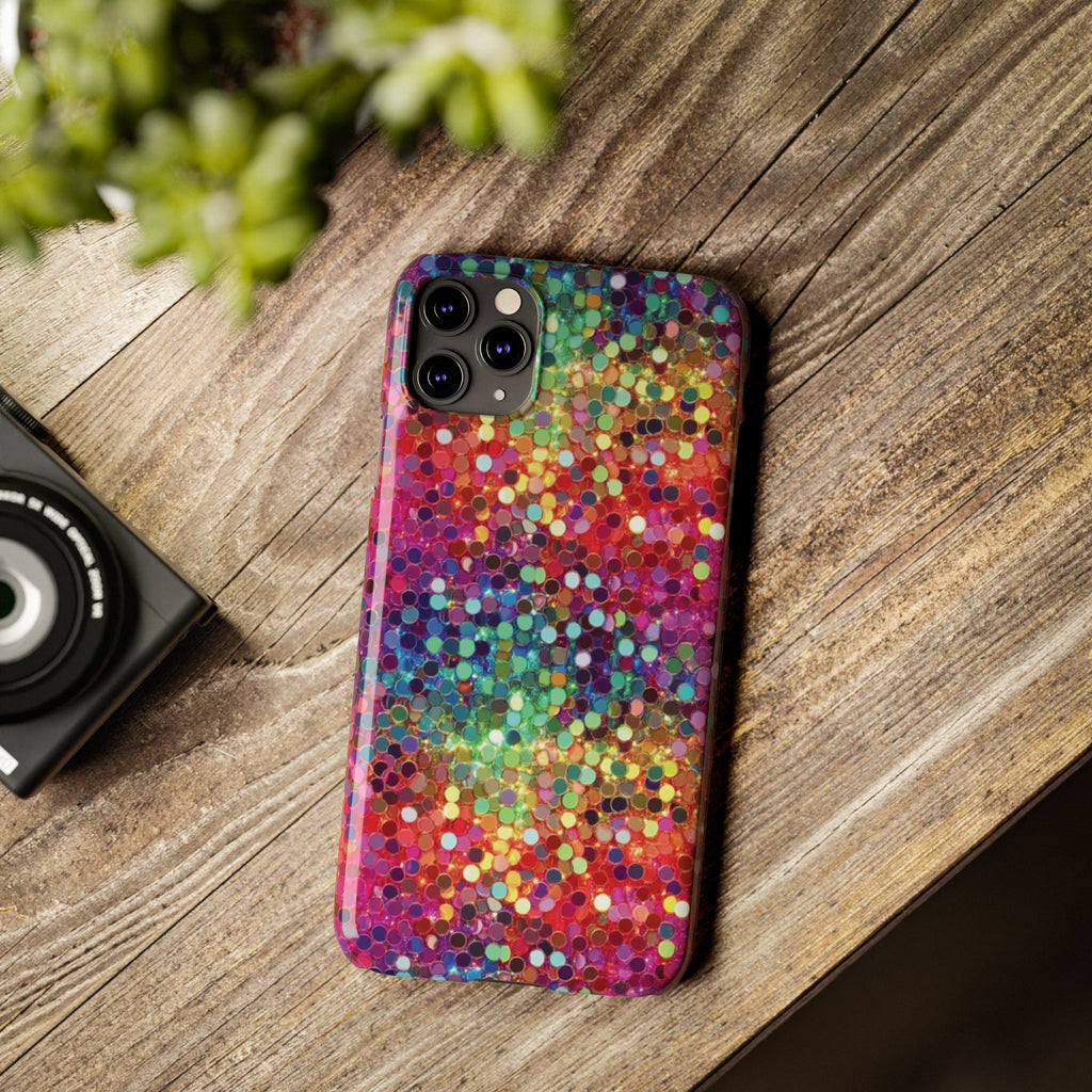 Colorful Glitter Confetti Dot Galaxy Pattern