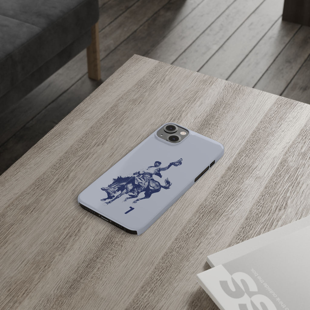 Vintage Rodeo Cowboy Illustration Slim Protective Case
