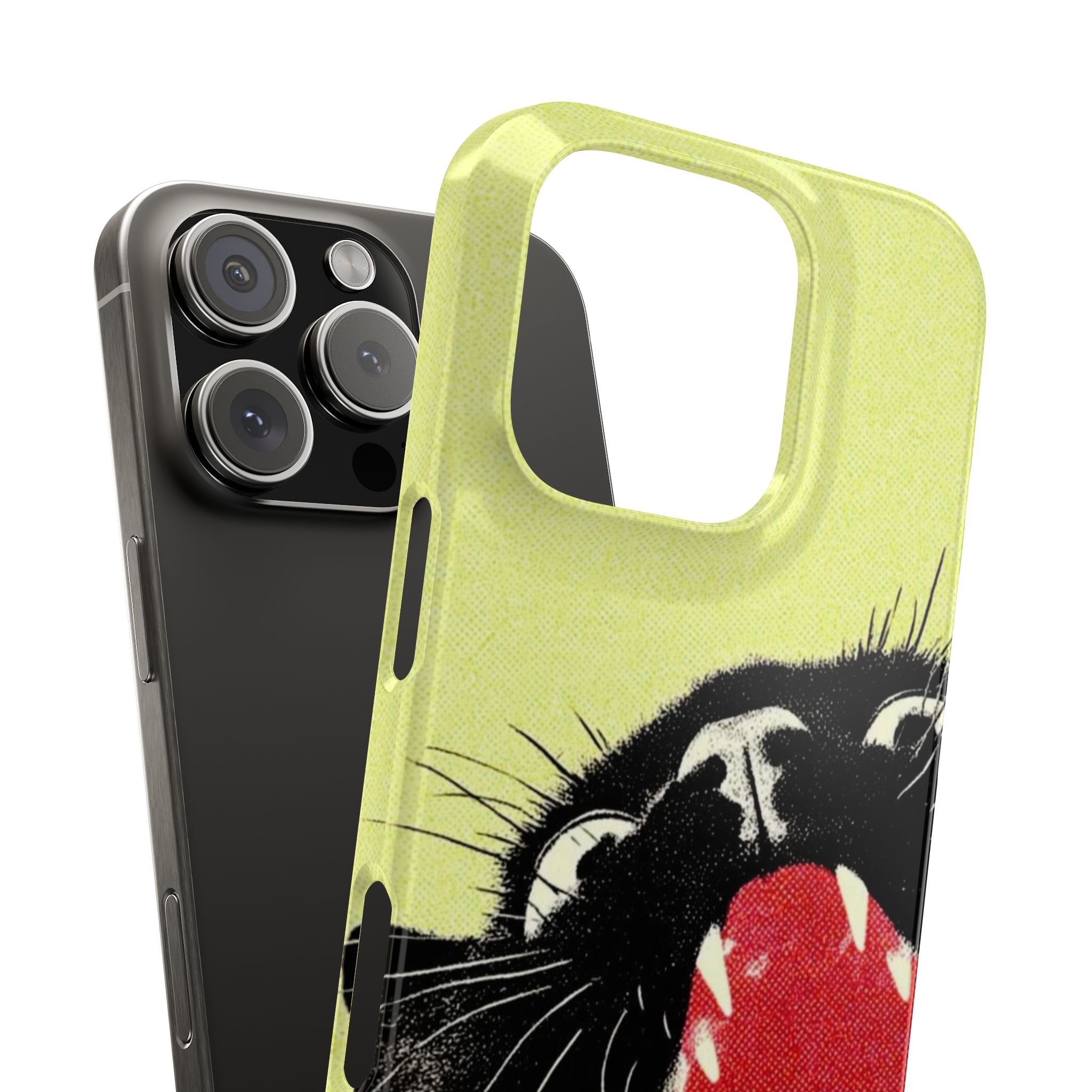 Black Cat Cute Retro Kitty Phone Cover