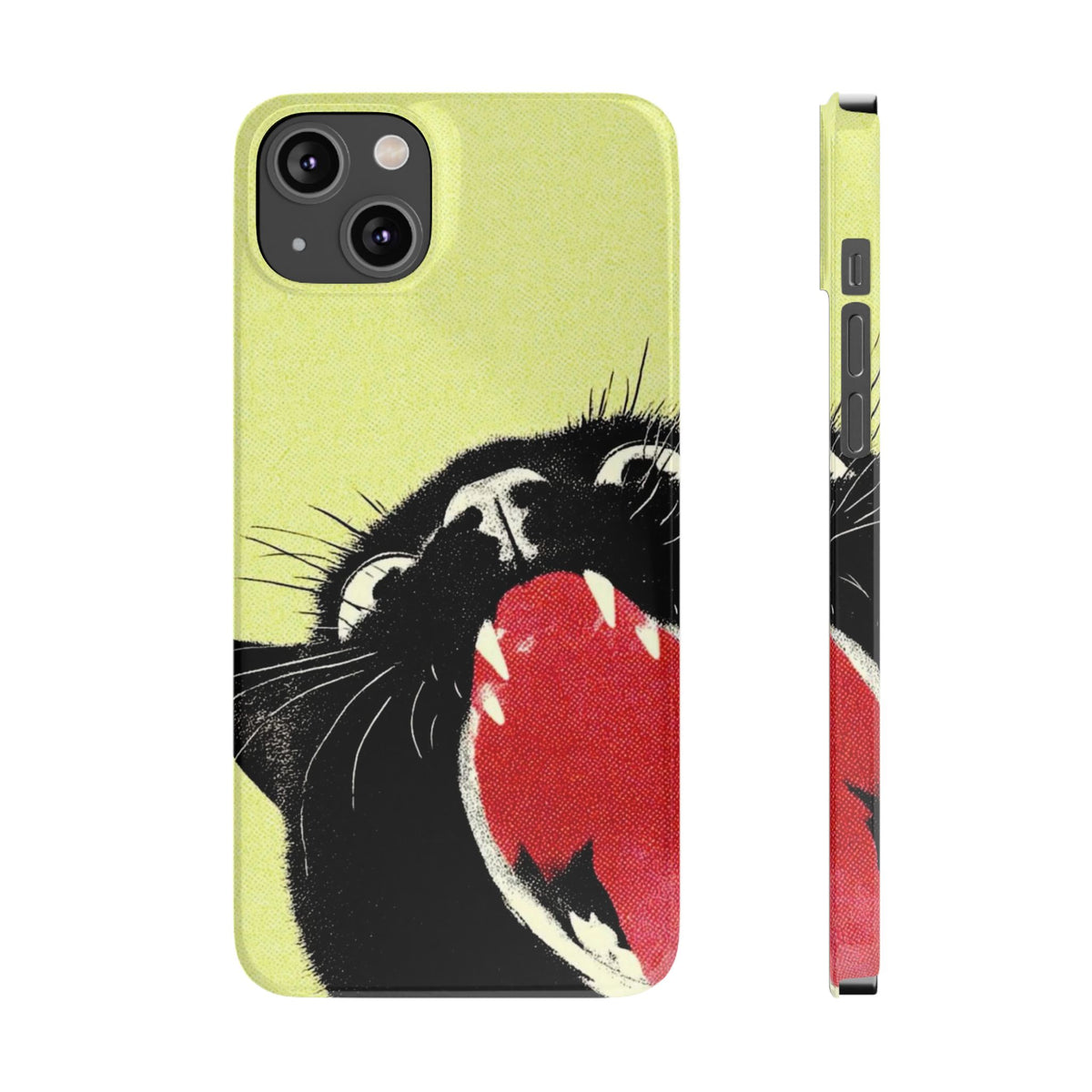 Black Cat Cute Retro Kitty Phone Cover