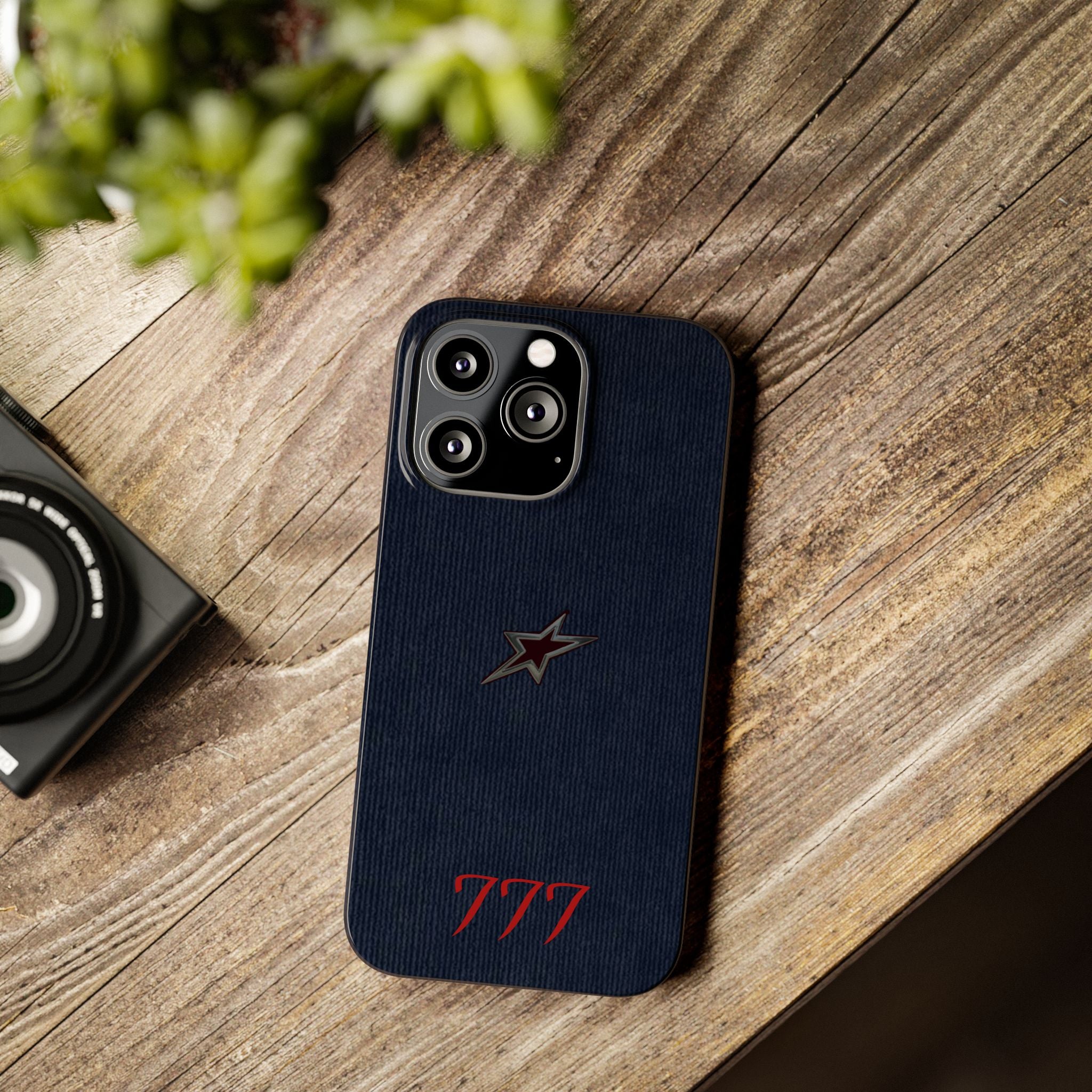 Navy Star Accent with Red 777 Monogram