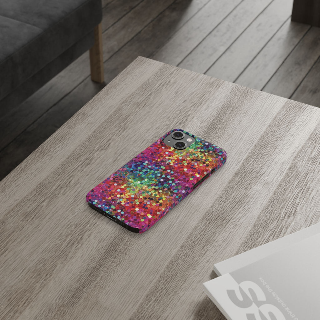 Colorful Glitter Confetti Dot Galaxy Pattern