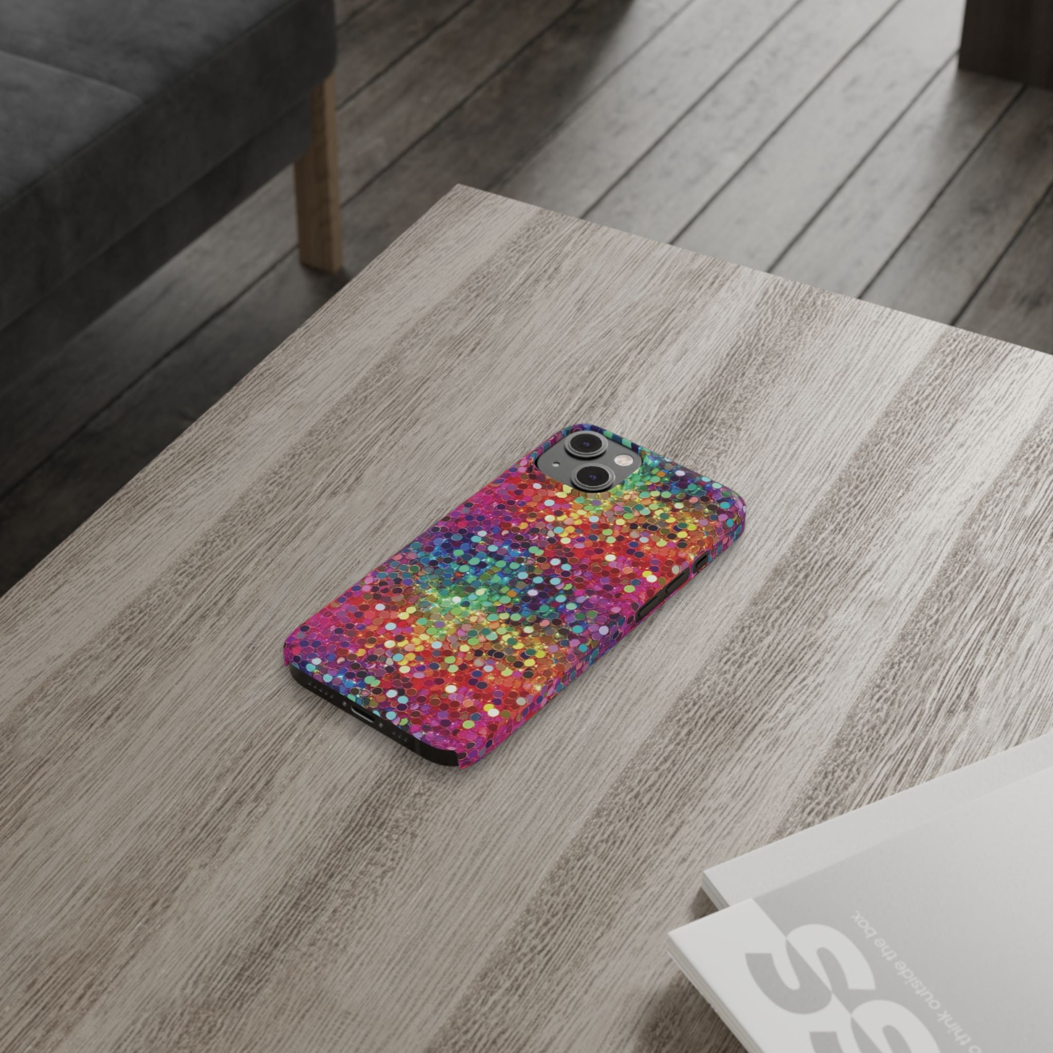 Colorful Glitter Confetti Dot Galaxy Pattern