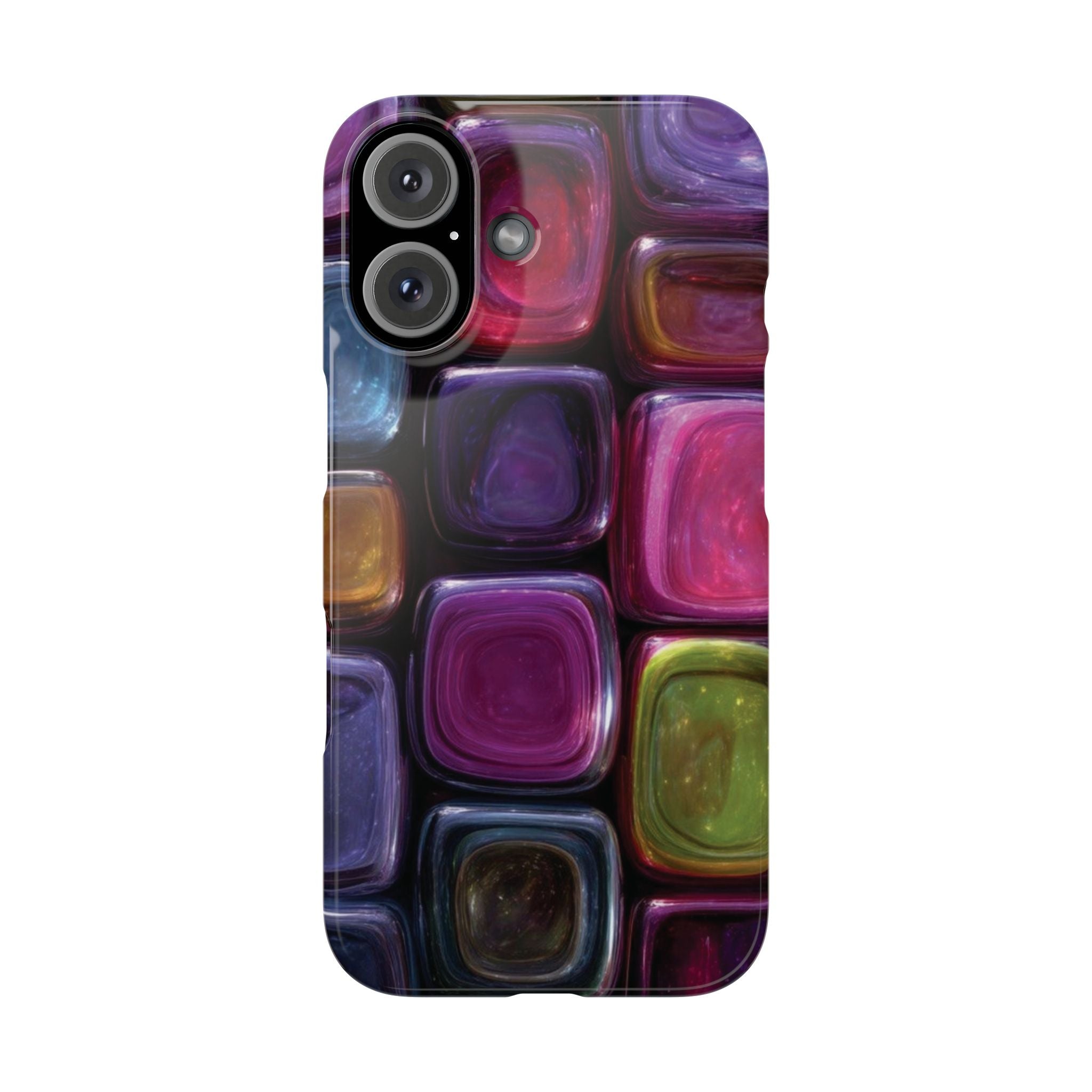 Slim Phone Case — Colorful Abstract Paint Palette Design