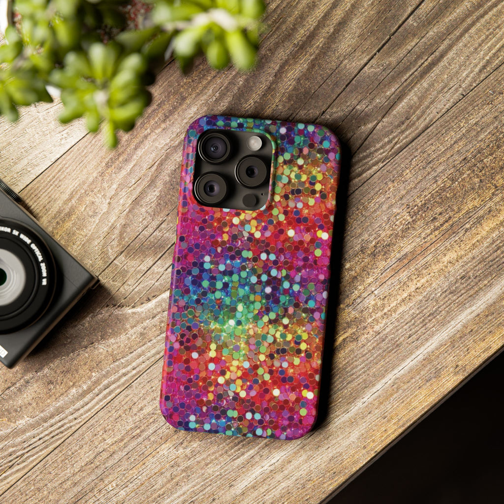 Colorful Glitter Confetti Dot Galaxy Pattern