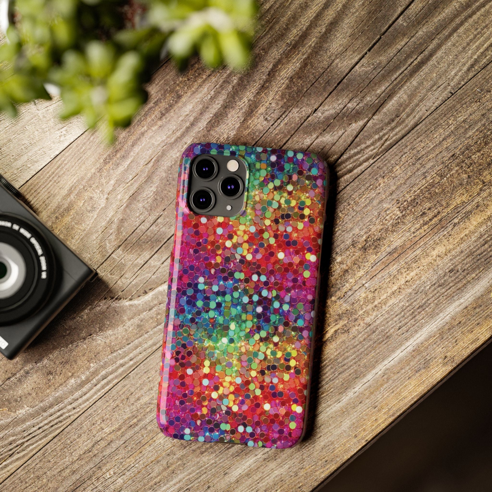 Colorful Glitter Confetti Dot Galaxy Pattern