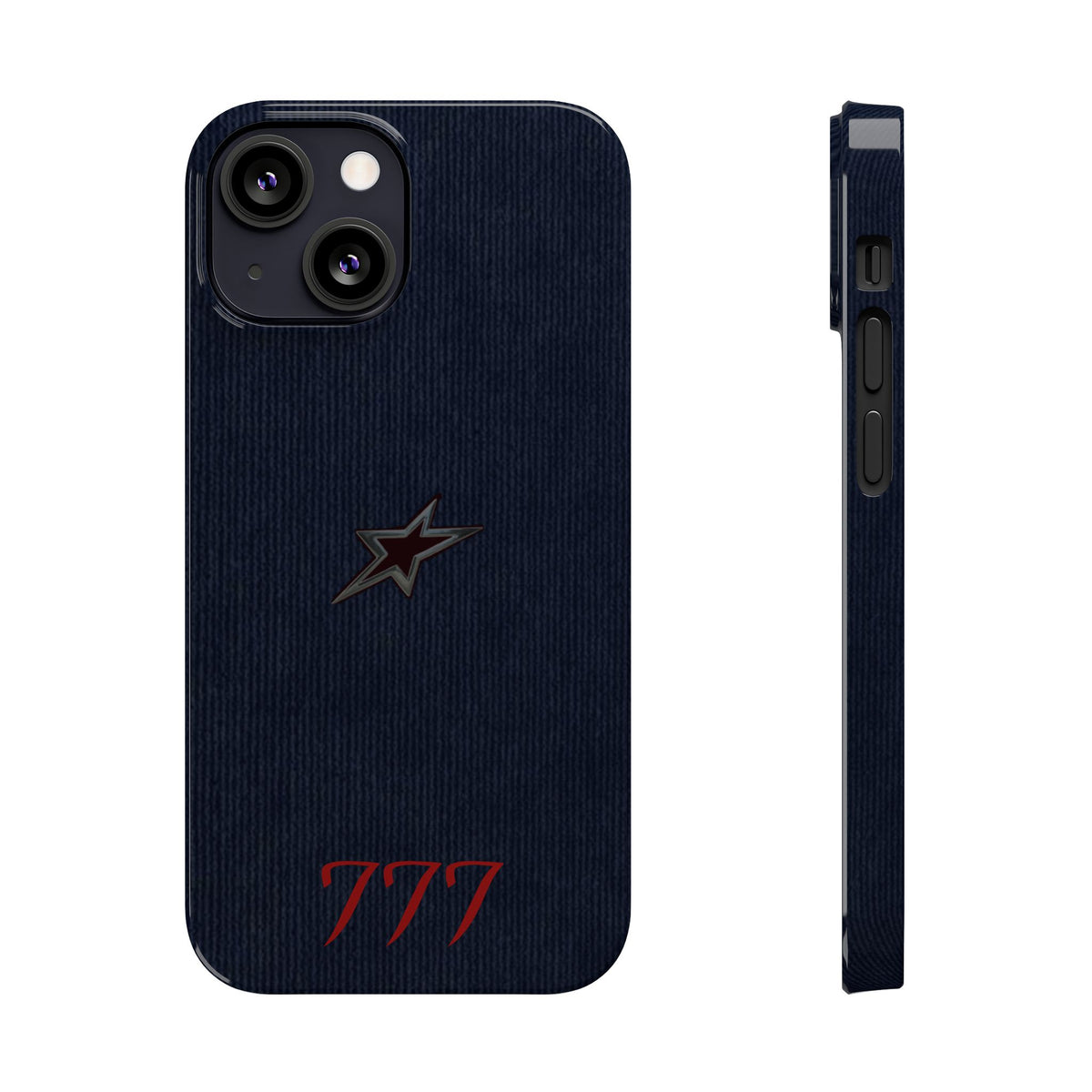 Navy Star Accent with Red 777 Monogram