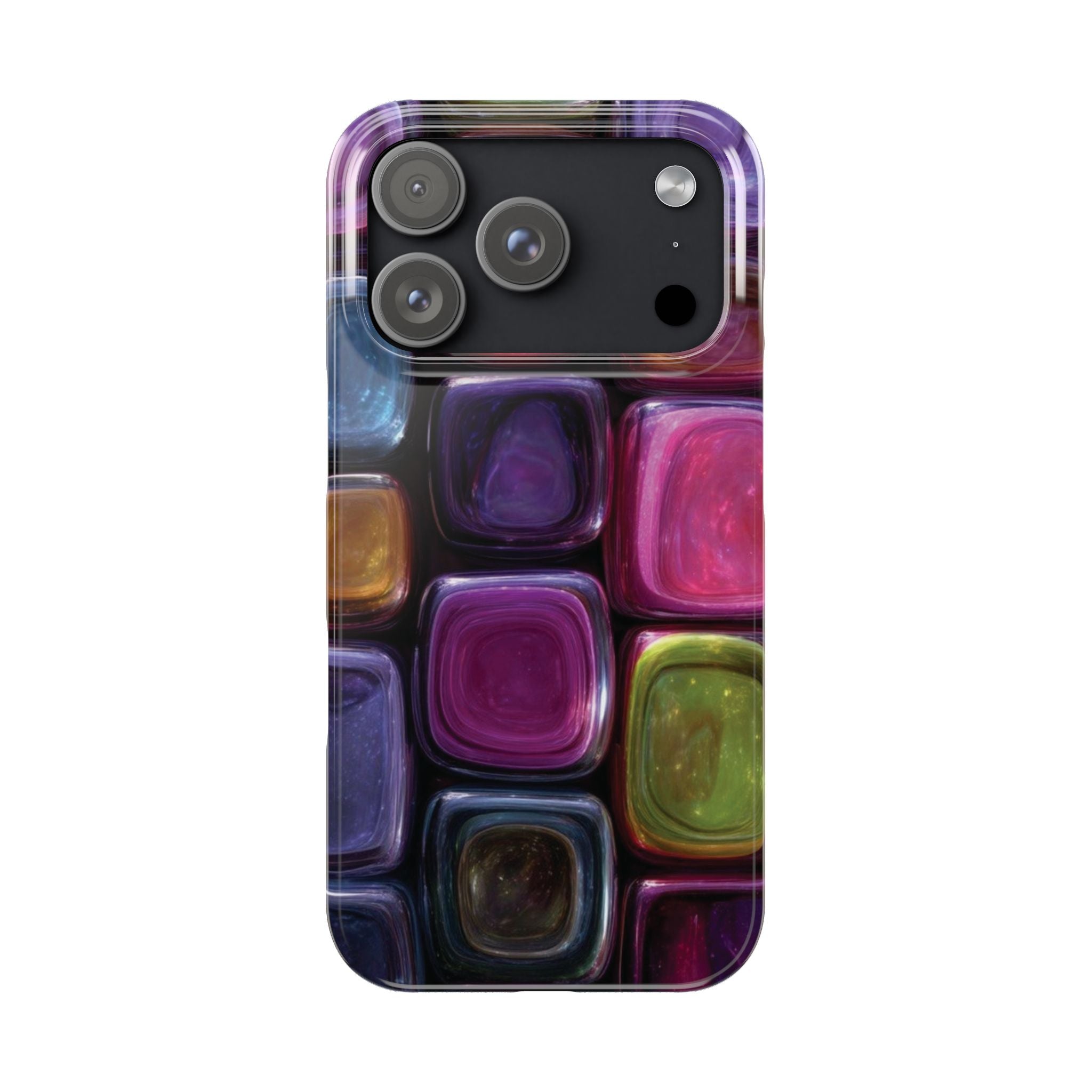 Slim Phone Case — Colorful Abstract Paint Palette Design