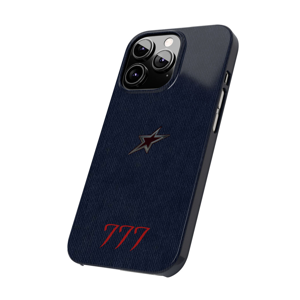 Navy Star Accent with Red 777 Monogram