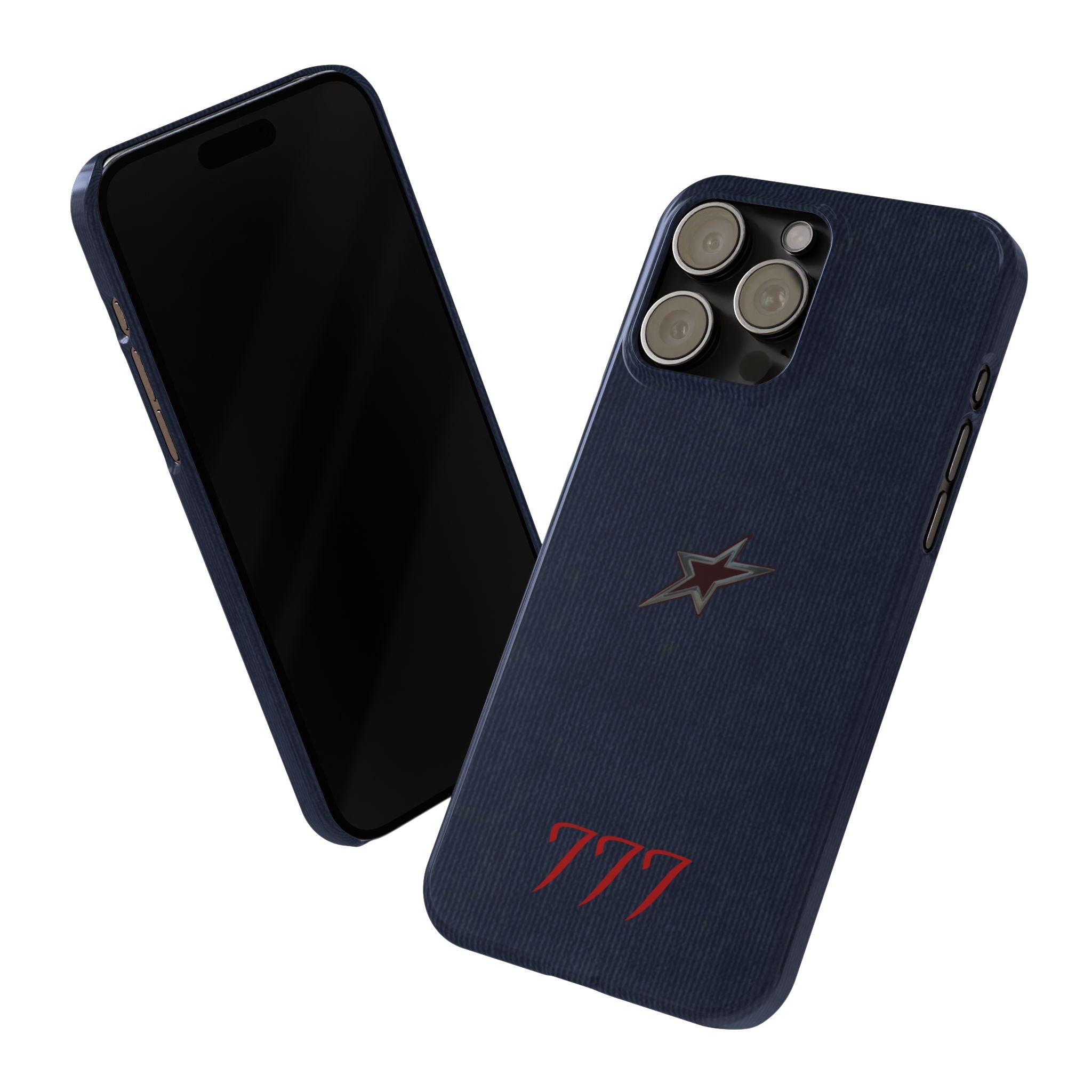 Navy Star Accent with Red 777 Monogram
