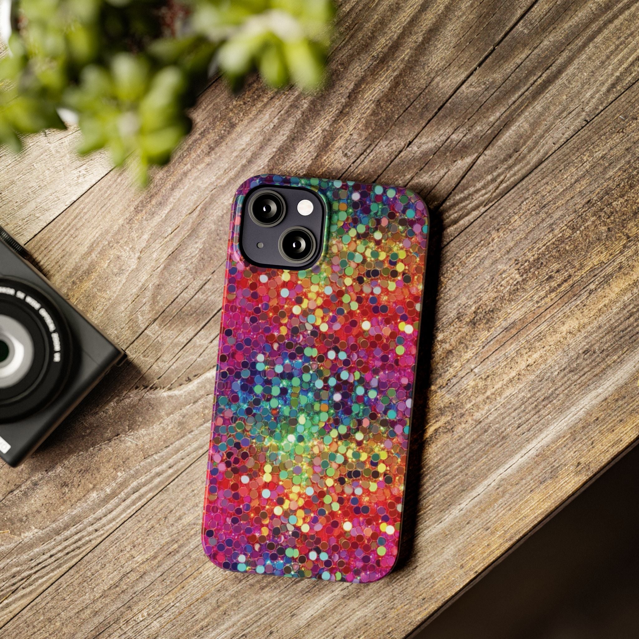 Colorful Glitter Confetti Dot Galaxy Pattern