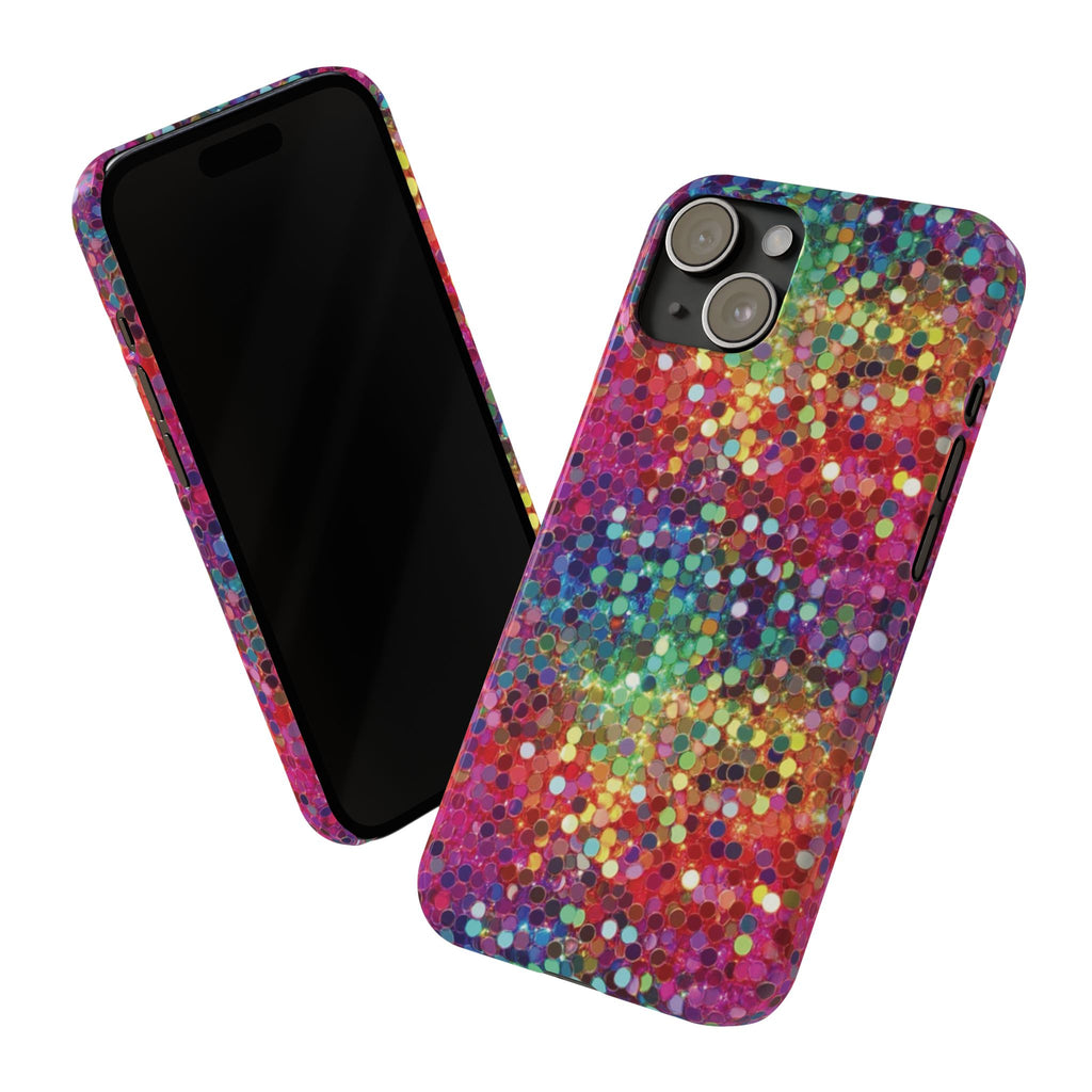 Colorful Glitter Confetti Dot Galaxy Pattern