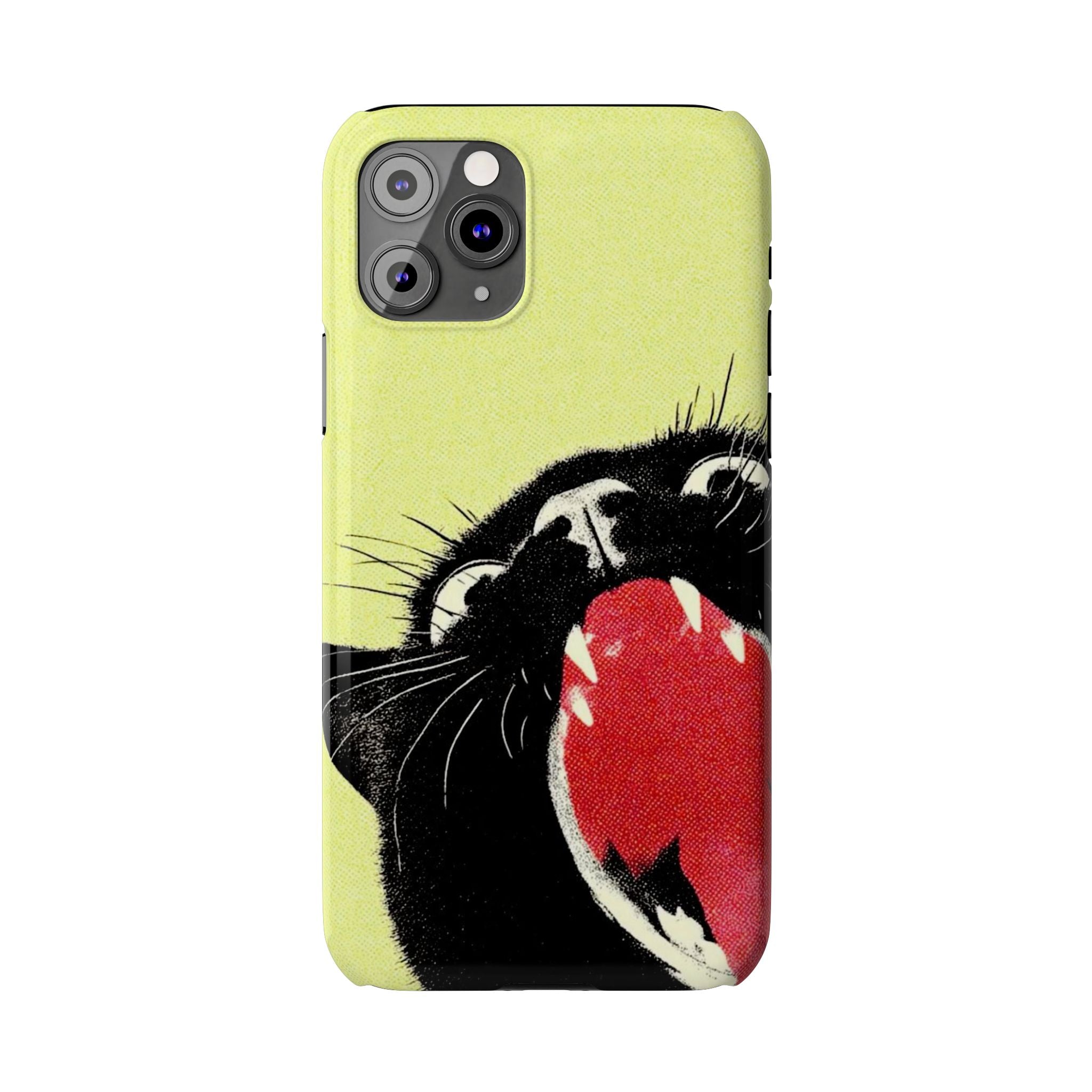 Black Cat Cute Retro Kitty Phone Cover