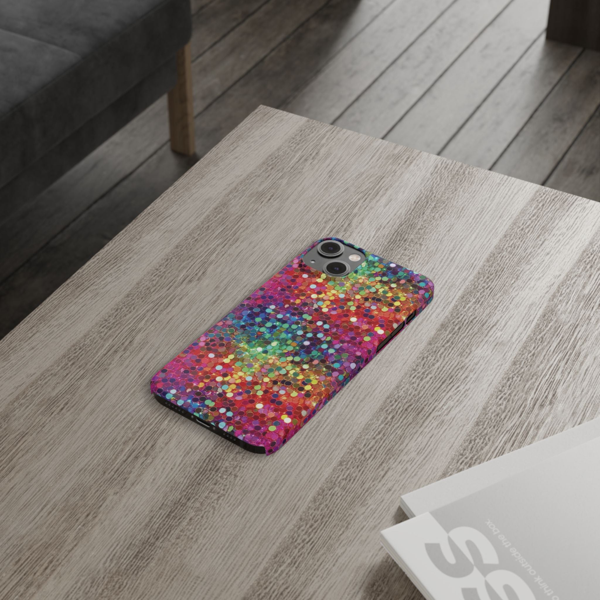 Colorful Glitter Confetti Dot Galaxy Pattern