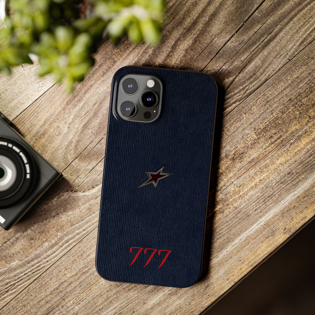 Navy Star Accent with Red 777 Monogram