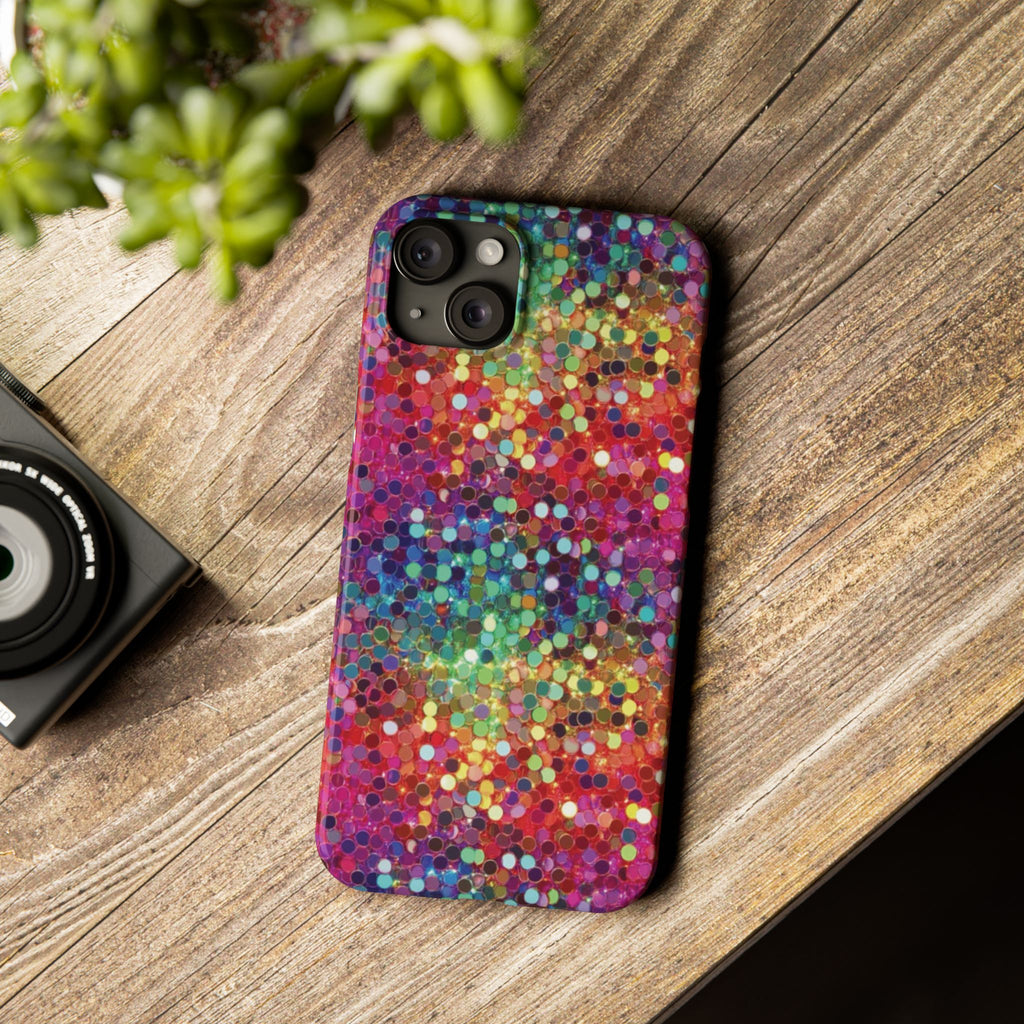 Colorful Glitter Confetti Dot Galaxy Pattern